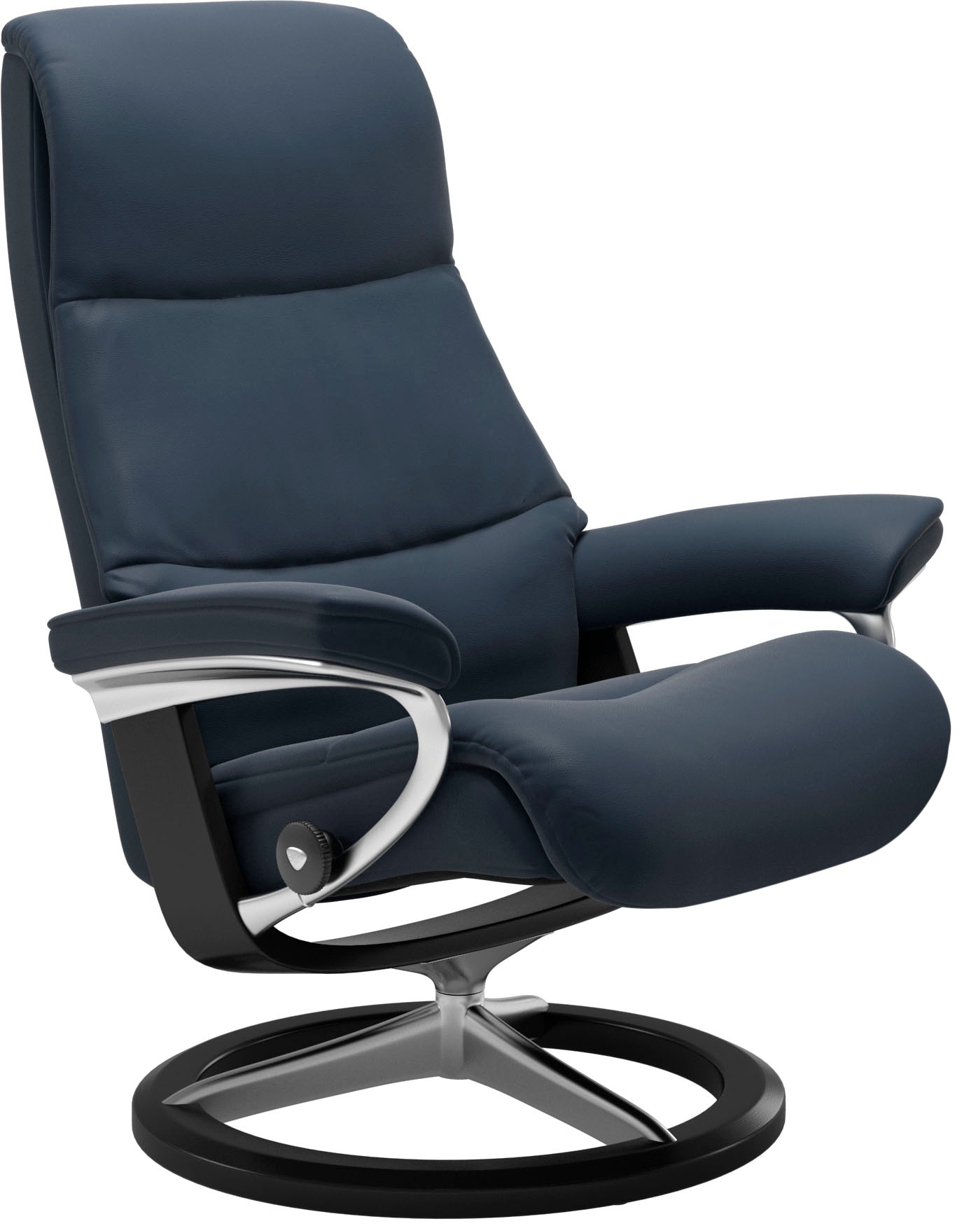 Stressless® Relaxsessel »View« Set, Relaxsessel mit Hocker,  mit Signature Base, Größe M,Gestell Schwarz