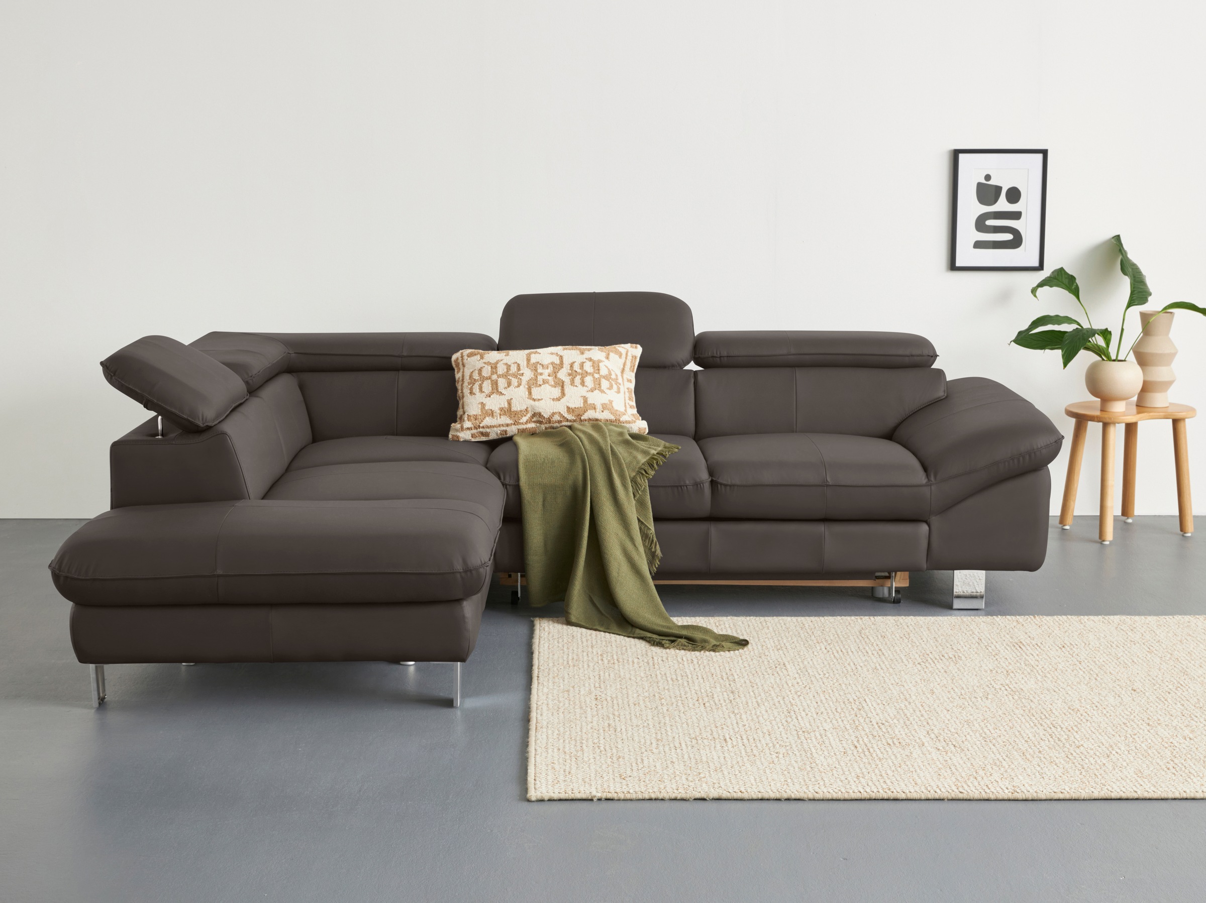 COTTA Ecksofa »Driver L-Form«, mit Kopfteilverstellung, wahlweise mit Bettfunktion & Bettkasten