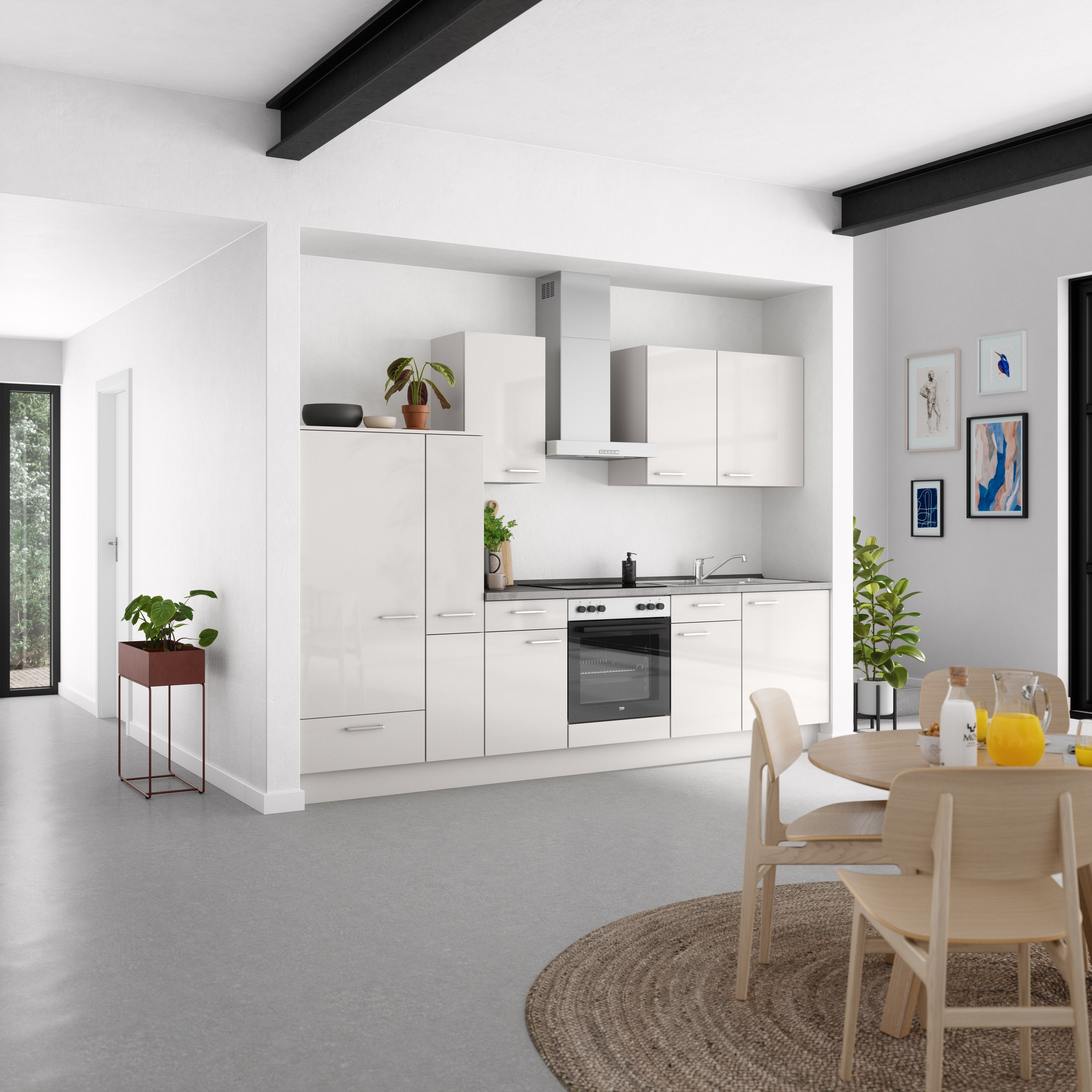 nobilia® Küchenzeile »"Flash I"«, vormontiert, Ausrichtung wählbar, Breite 300 cm, wahlw. mit E-Geräten