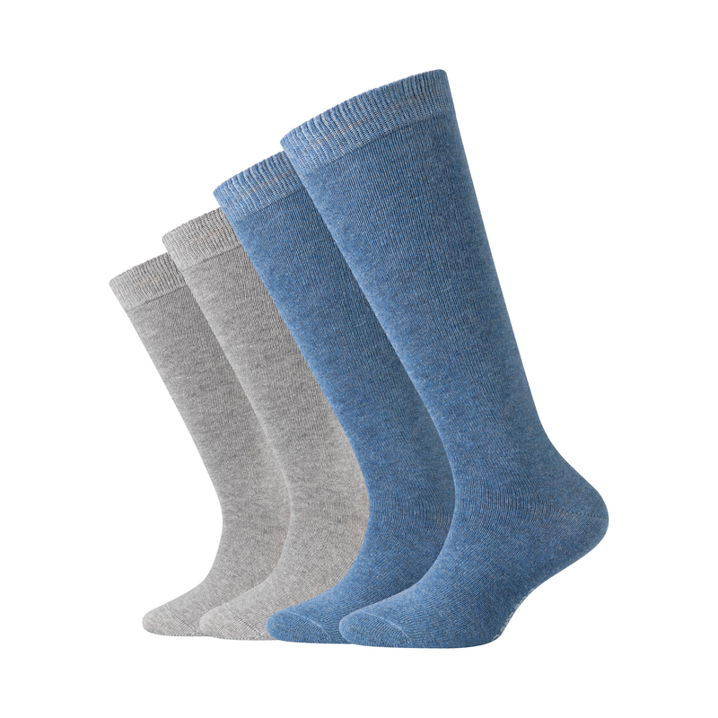 CAMANO Kniestrümpfe »ca-soft« 4 Paar tlg. mit hohem Baumwollanteil denim-grau meliert 39-42 39-42 Kniestrümpfe von Camano