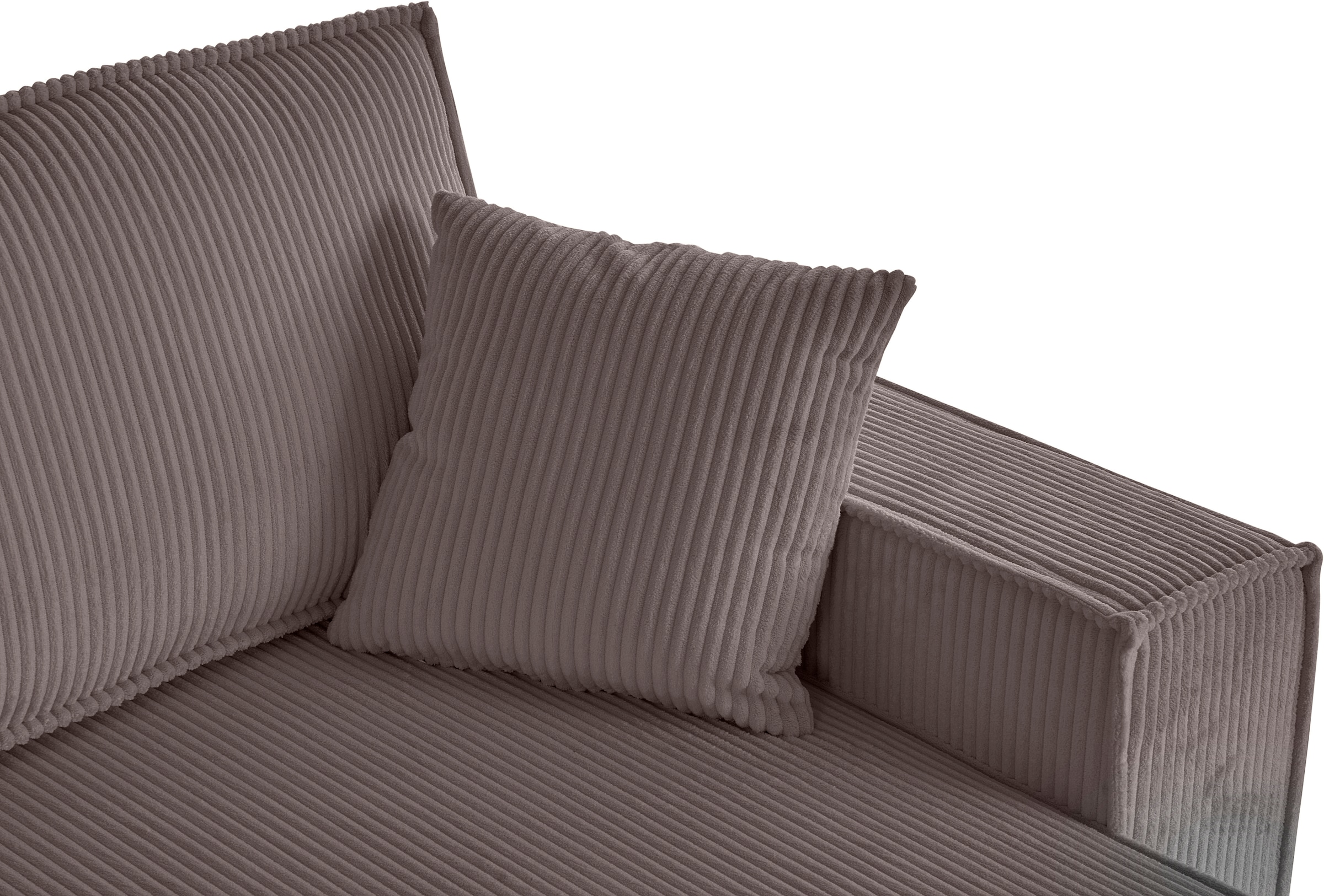 OTTO home Wohnlandschaft »Cassi, 311 cm, U-Form, Schlafsofa, Dauerschläfer, Boxspringfederung«, Schlaffunktion (133/270cm), Bettkasten, Seitentaschen, Cord-Bezug