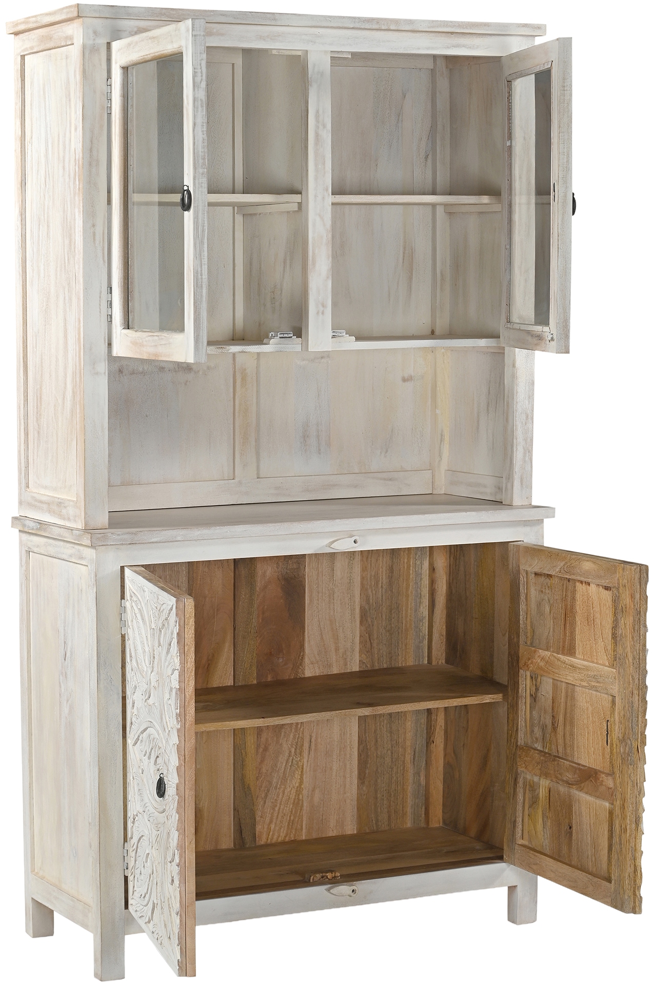 OTTO home Buffet »Prem« mit dekorative Fräsungen, handgefertigt, Unika-Möbel, Breite 107 cm