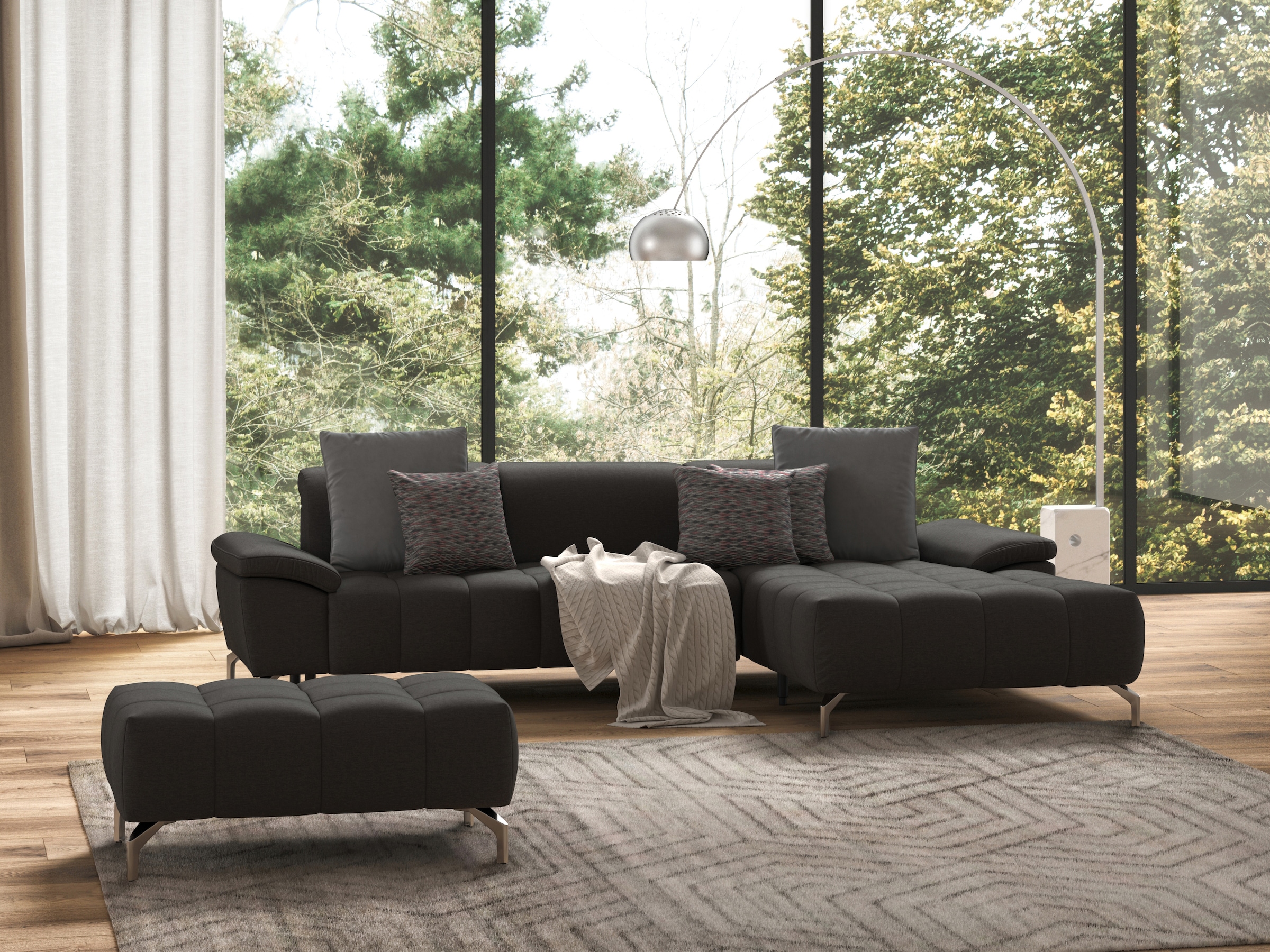 sit&more Ecksofa »Cool L-Form«, wahlweise mit Kopfteilverstellung und Vorzi günstig online kaufen