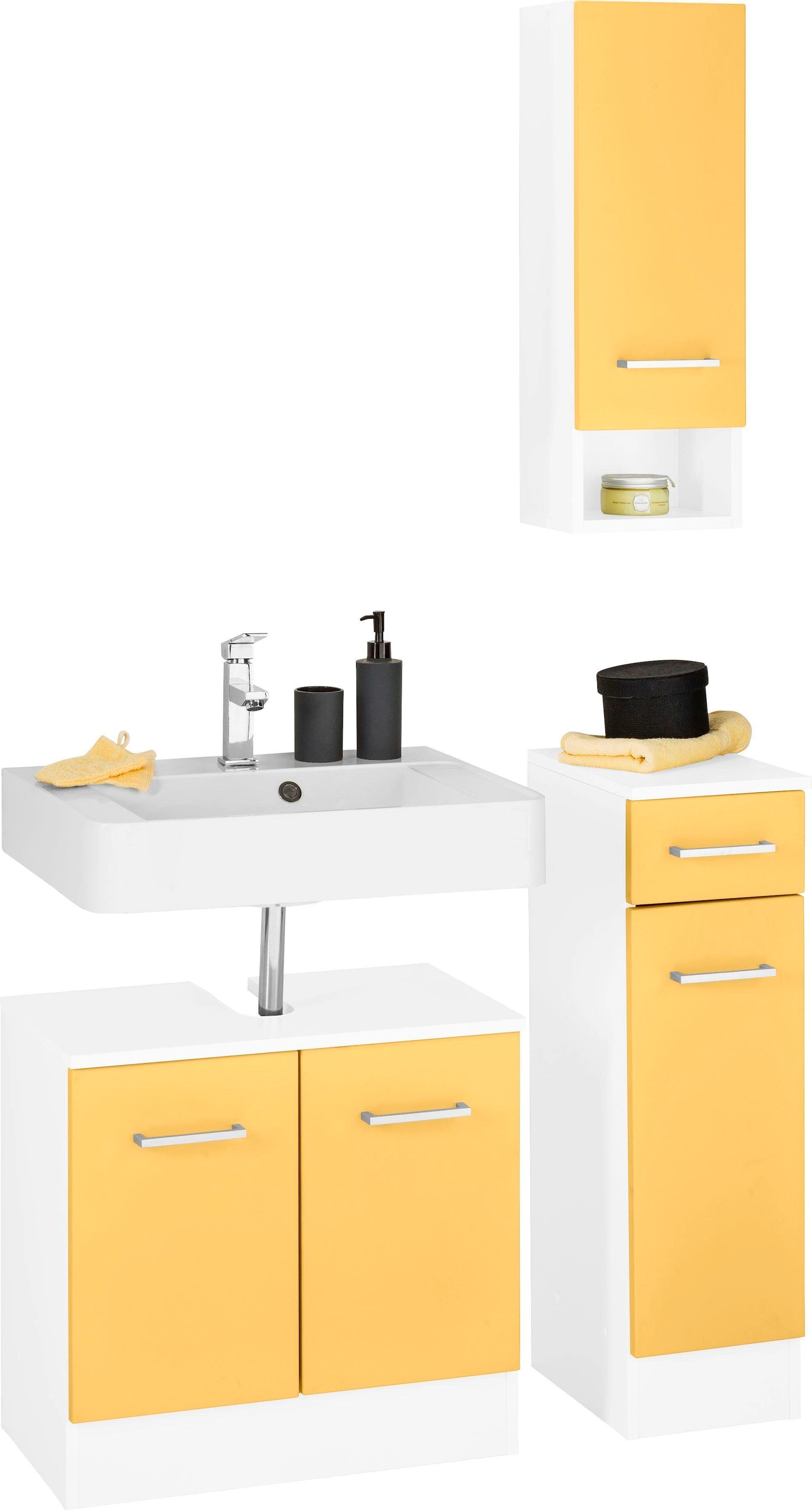 welltime Badmöbel-Set »Ribera«, (3 St.), Waschplatz, Hängeschrank, Untersch günstig online kaufen