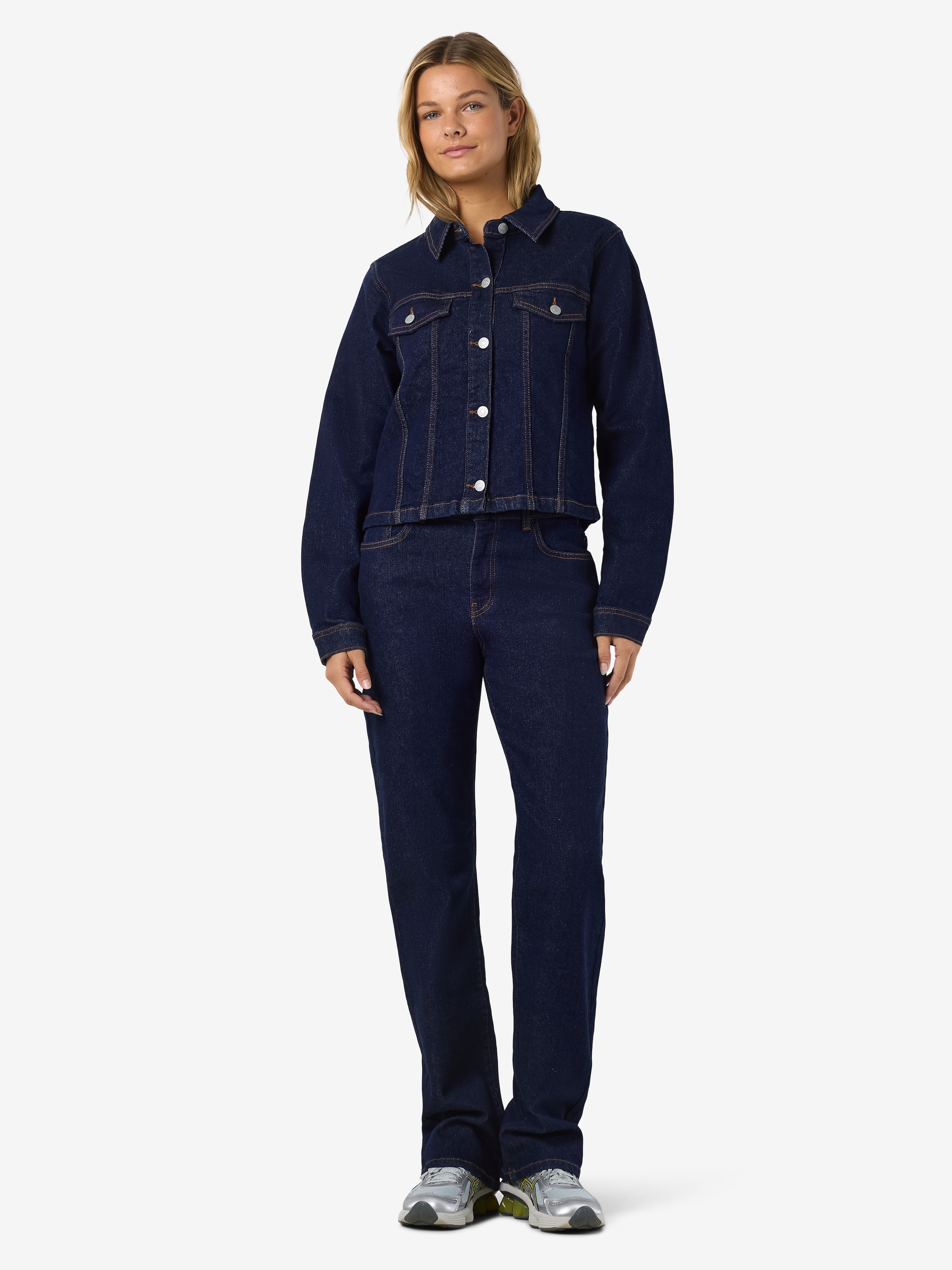Noisy may Jeansjacke »NMYOLANDA SHELLY LS JACKET« Baumwollmischung