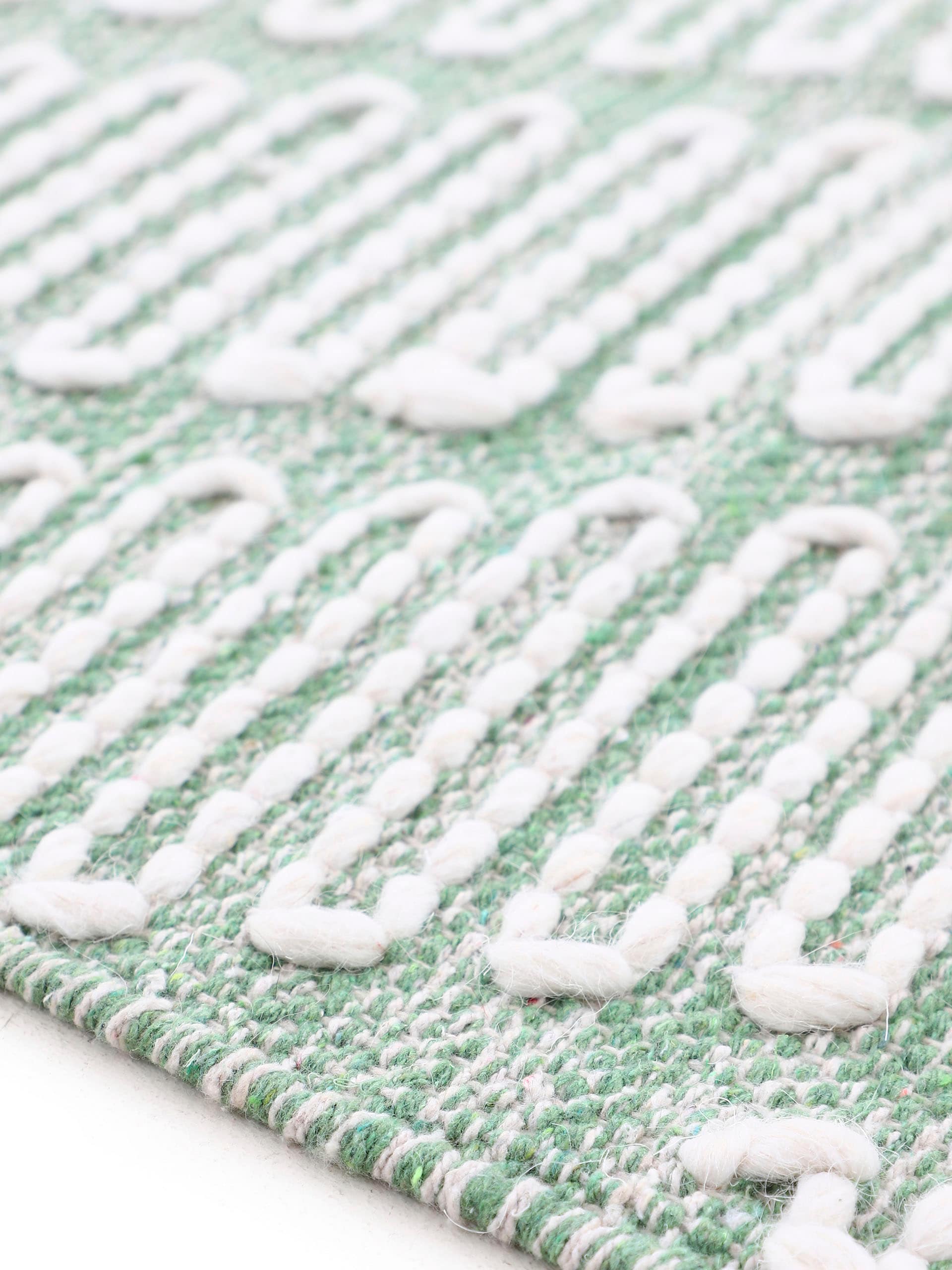 carpetfine Teppich »Kelim Durry«, rechteckig, 5 mm Höhe, Handweb, geometrisch, Hoch-Tief Effekt, handgewebt, reine Baumwolle