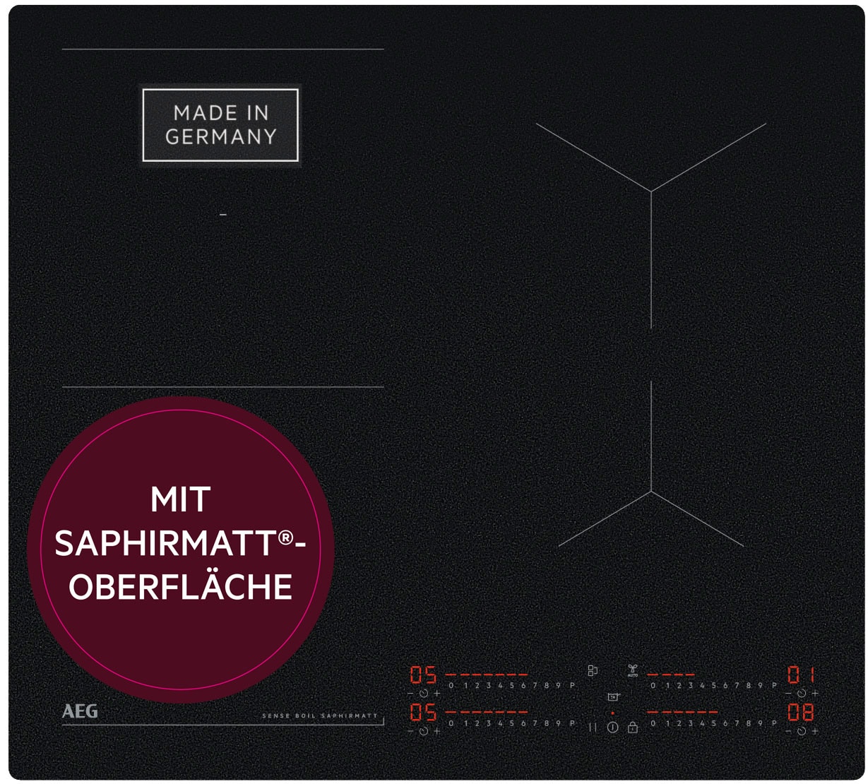 AEG Induktions-Kochfeld »TI64IB1FIZ«, SaphirMatt-Bis zu 4x kratzresistenter als Standard, Made in Germany