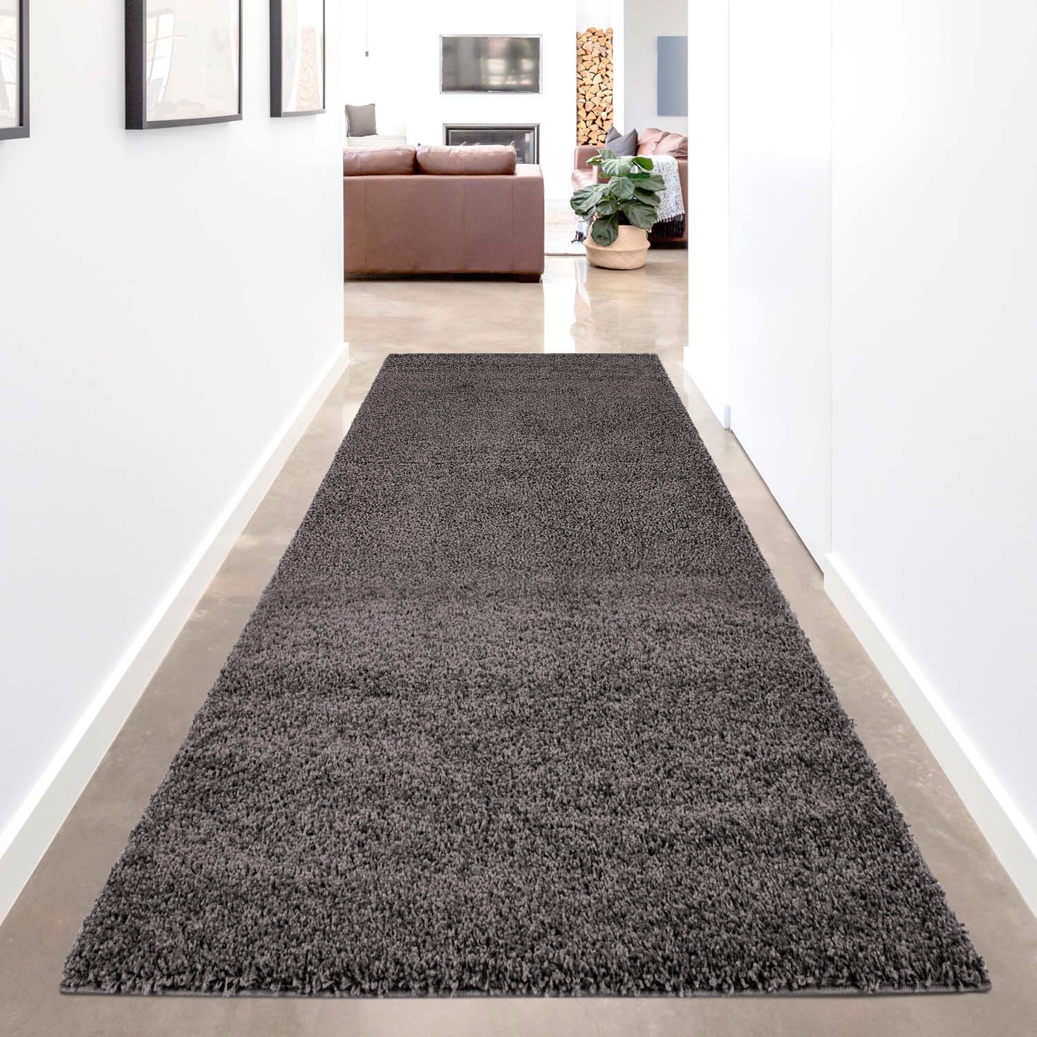 Carpet City Hochflor-Läufer »Shaggi uni 500«, rechteckig, 30 mm Höhe, Shagg günstig online kaufen