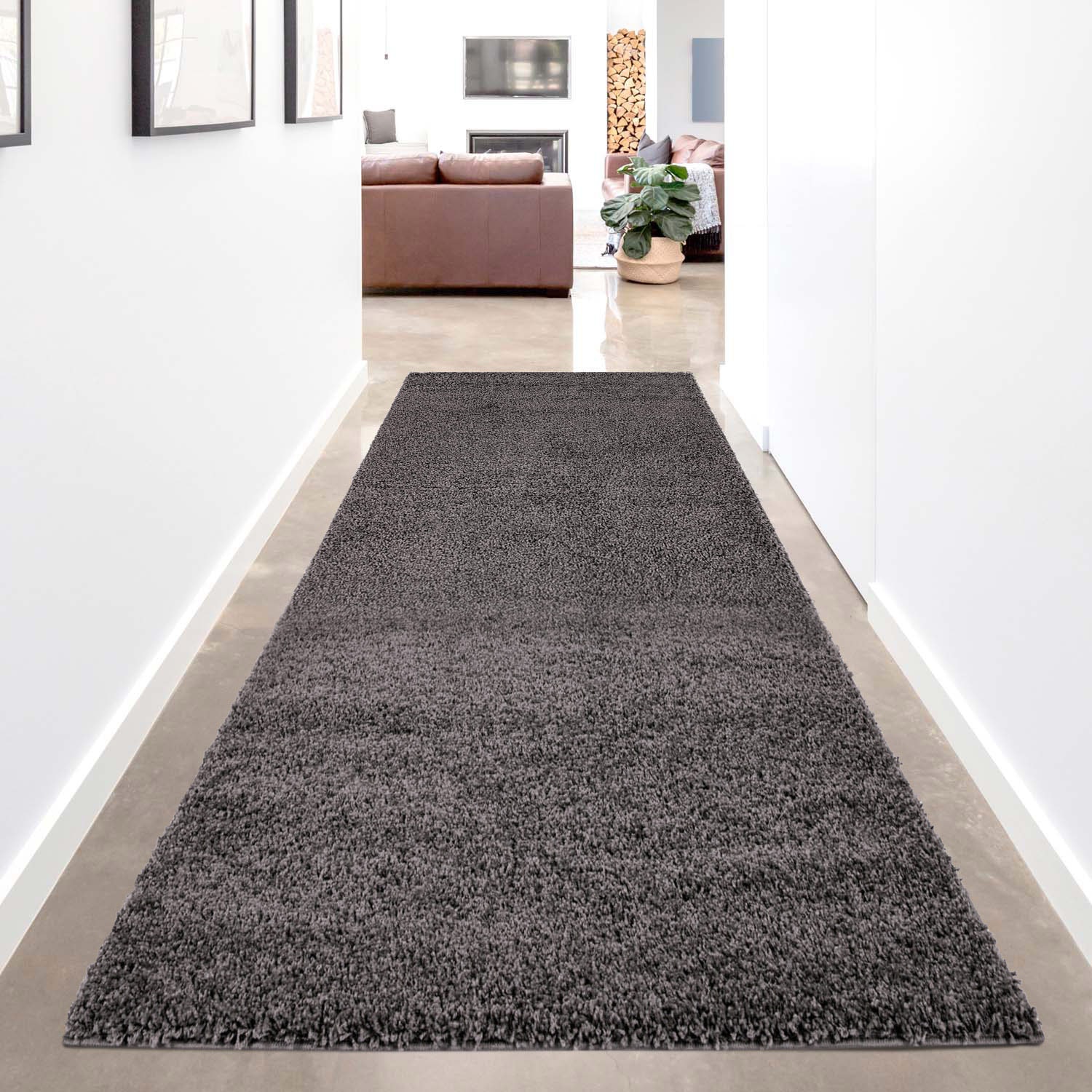 Carpet City Hochflor-Teppich »Shaggi uni 500«, rechteckig, 30 mm Höhe, Läuf günstig online kaufen