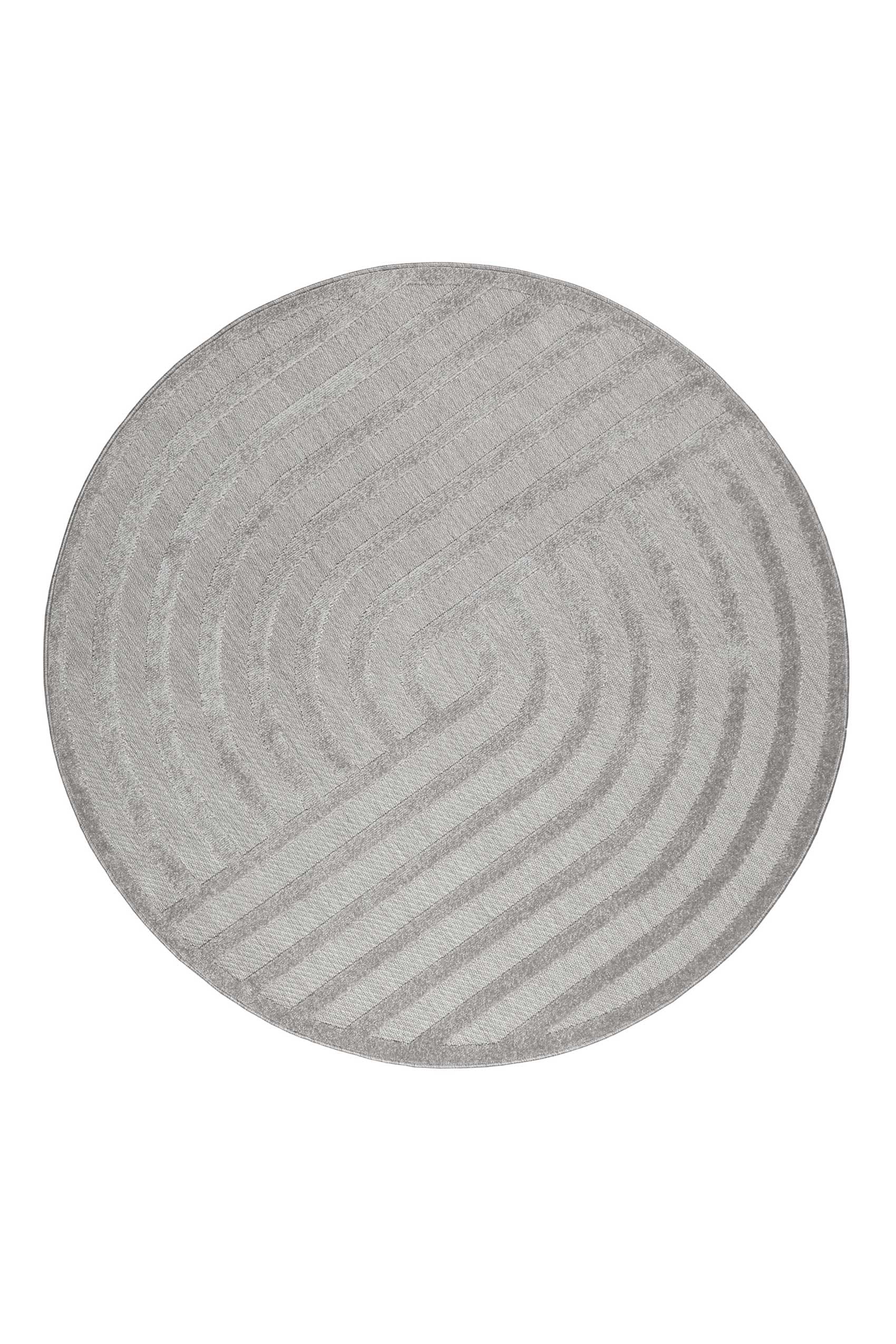 Esprit Outdoorteppich »Spirit,  ESP-54229«, rund, 6 mm Höhe, mit Hoch-Tief-Effekt, grafisch, modern, robust, Terrasse, Küche