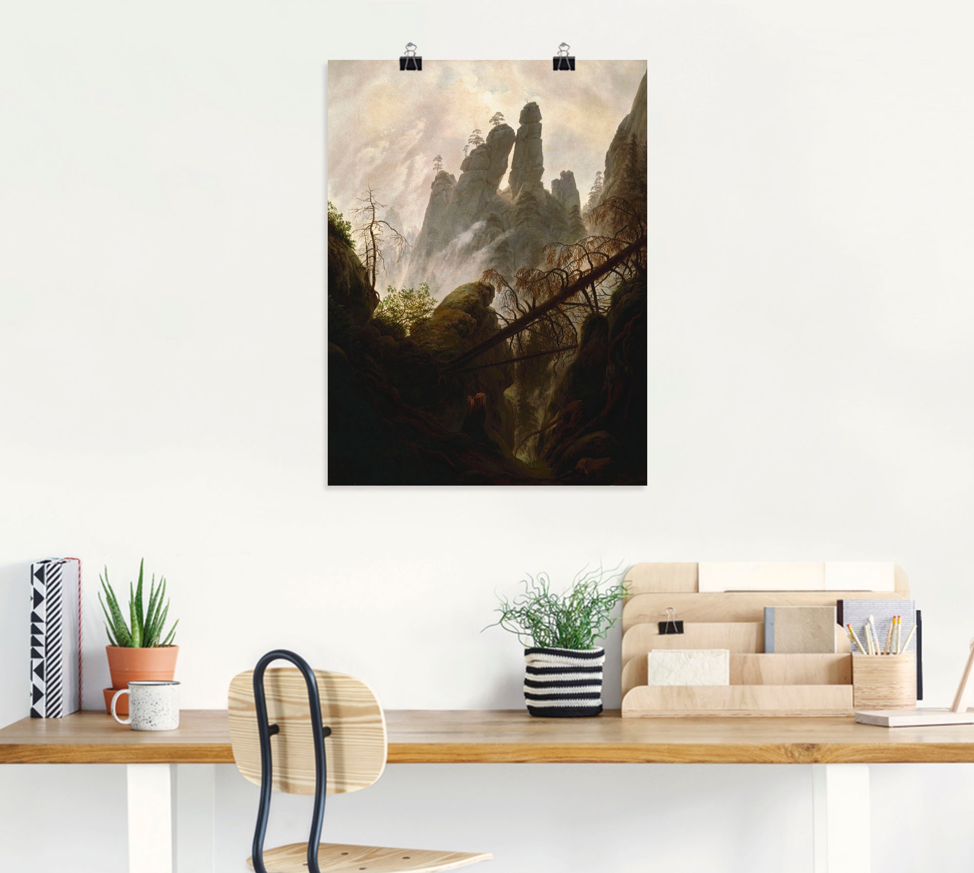 Artland Kunstdruck »Felsenschlucht, 1822/23«, Felsen, (1 St.), als Leinwand günstig online kaufen