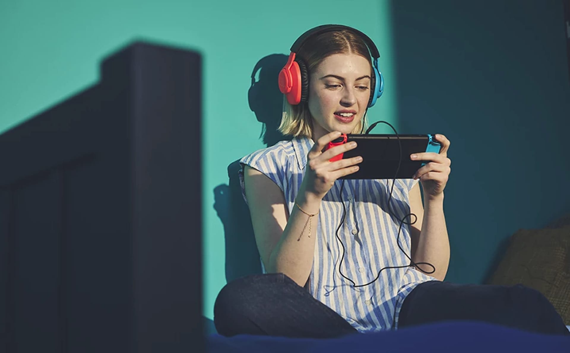 JBL Gaming-Headset »Quantum 100N«, Mikrofon abnehmbar-Stummschaltung, JBL QuantumSOUND Signatur, abnehmbares Mikrofon mit Stummschaltung