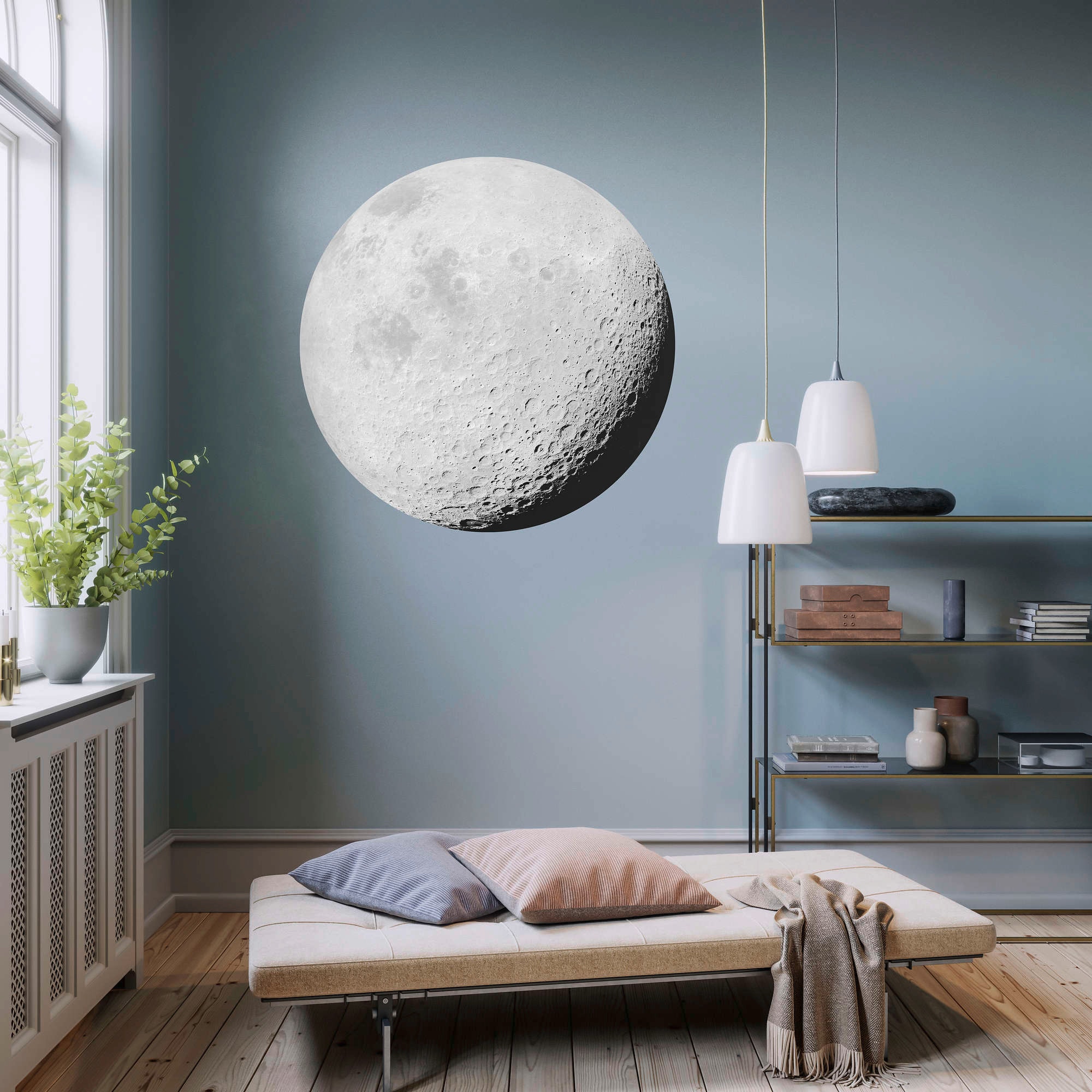 Komar Vliestapete »Vlies selbstklebend - Luna - Größe 125 x 125 cm«, bedruckt, Wohnzimmer, Schlafzimmer