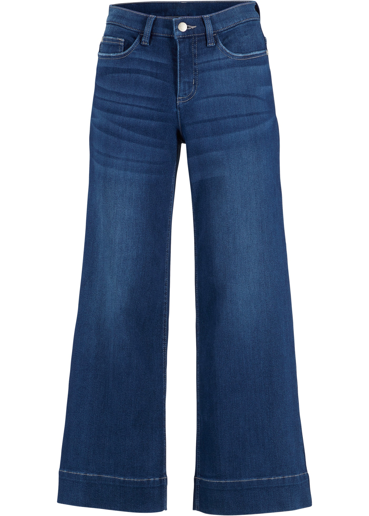 bonprix Weite Jeans 1 tlg. Loose Fit Passform, 7/8 Länge, mit Elasthan-Anteil