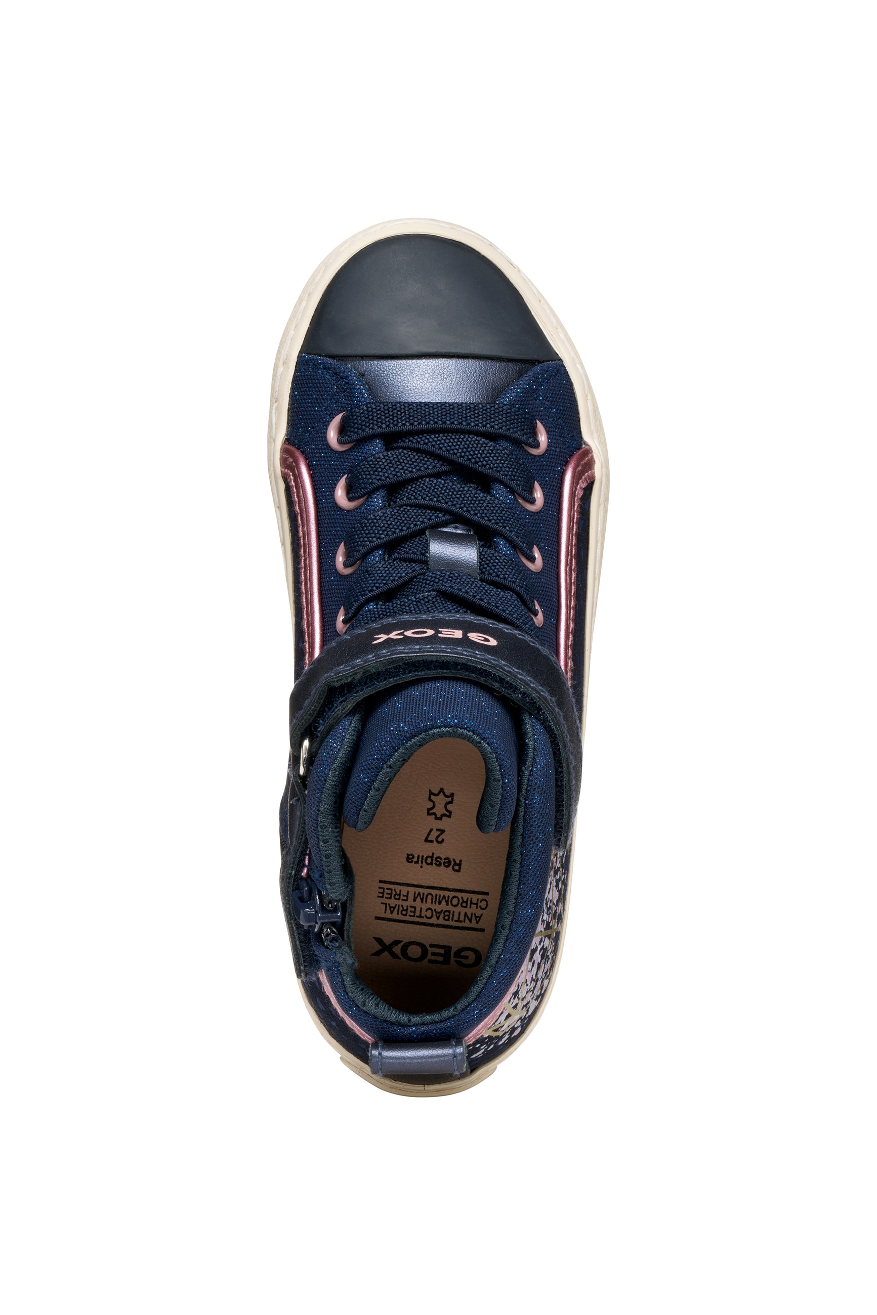 Geox Sneaker »J KALISPERA GIRL«, Schnürboots, Glitzerschuh mit Gummizug, Größenschablone zum Download