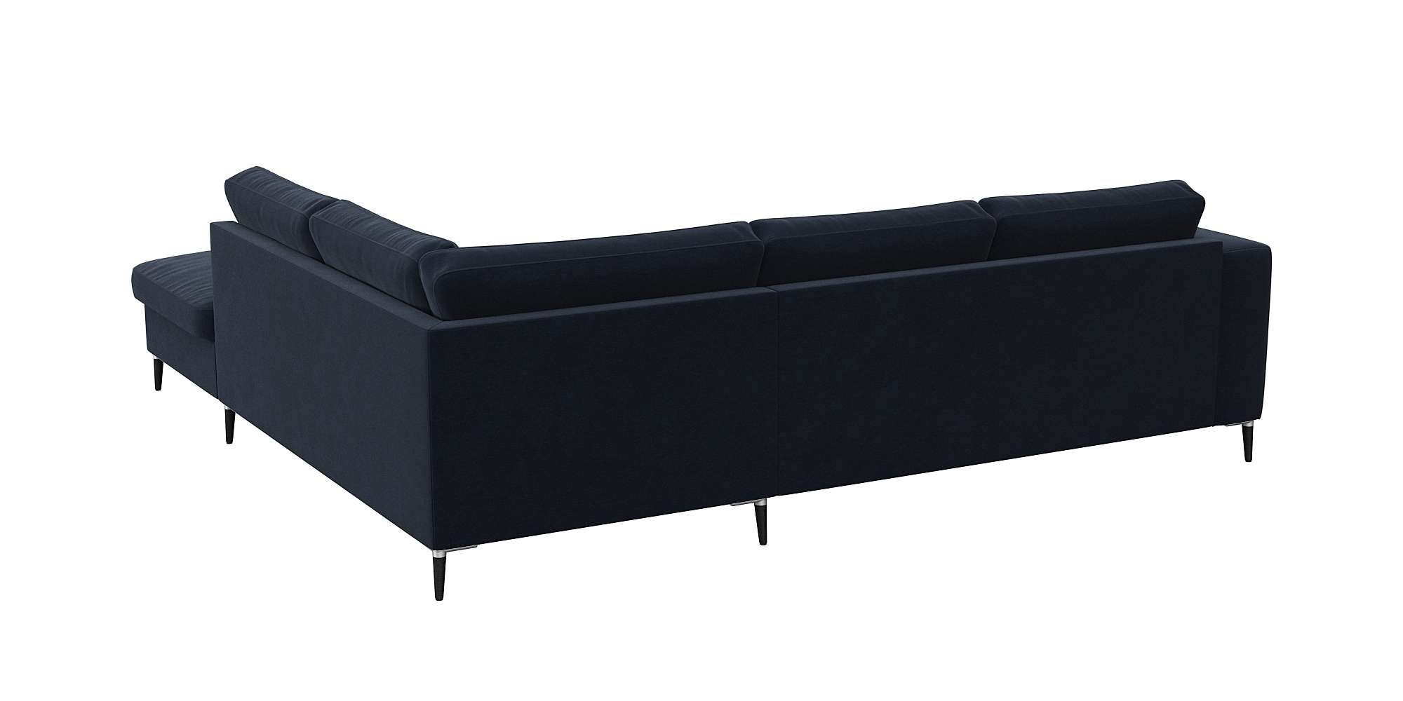 FLEXLUX Ecksofa »Fiore, bequem und komfortabel, zeitlos, L-Form«, breite Armlehnen, Füße Alu/schwarz, B/T 241/225 cm, Kaltschaum im Sitz