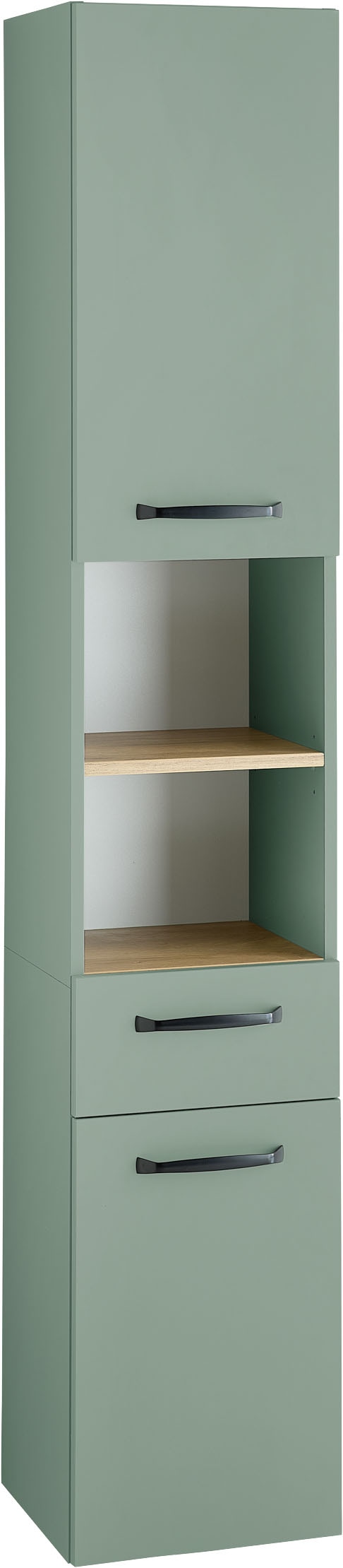 Saphir Hochschrank »Quickset 500, Badschrank 32,4 cm breit« 3 Einlegeböden, 1 offenes Fach, Badezimmer-Hochschrank