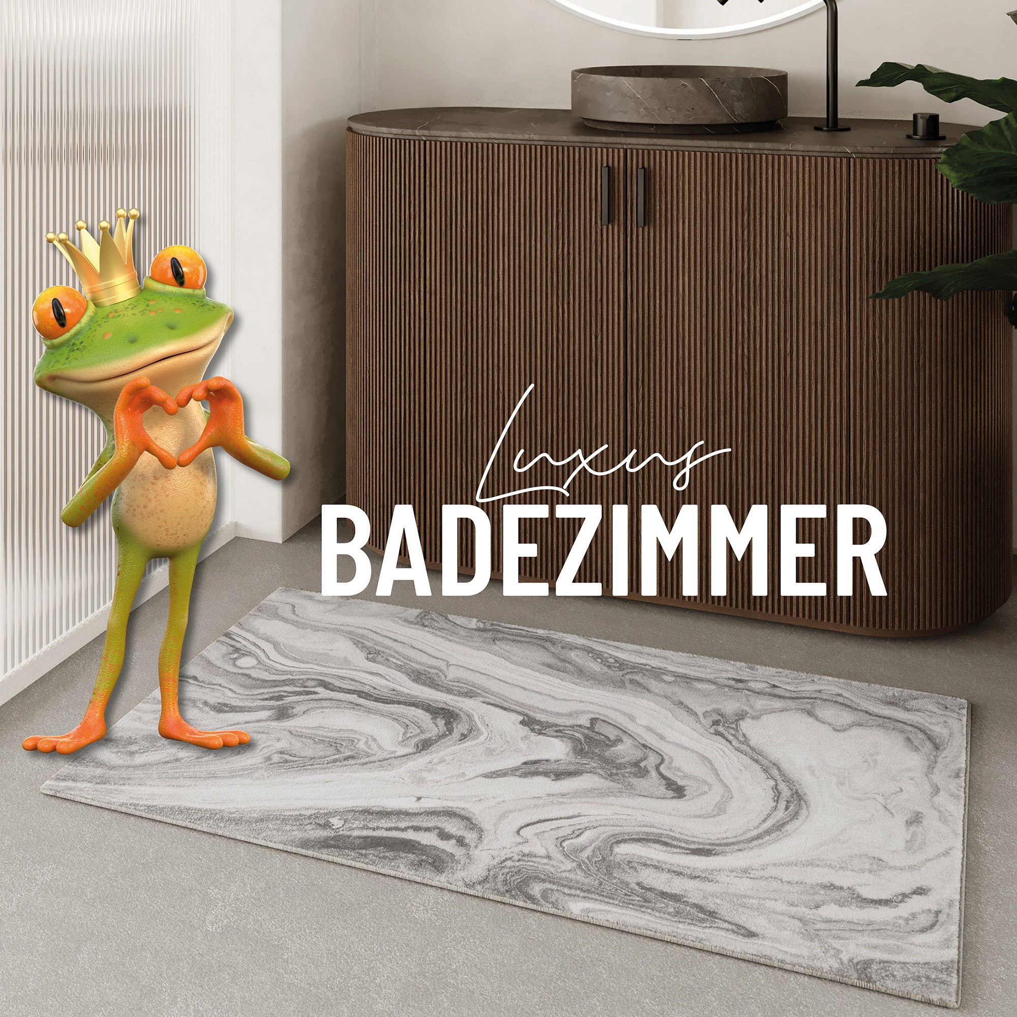 Wecon home Badematte »Jani« Höhe 5 mm Marmor Design, waschbar, rutschfest, günstig online kaufen