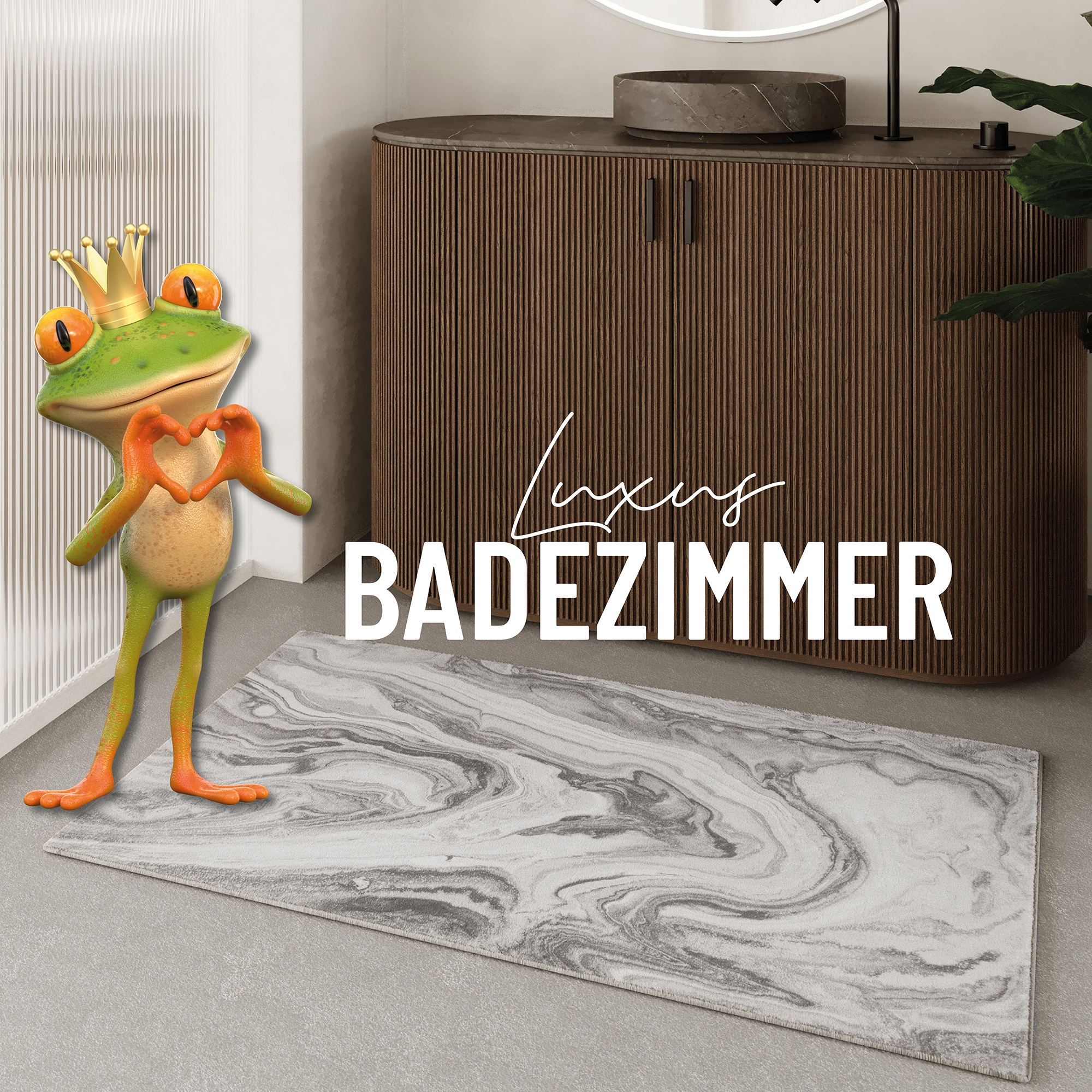 Wecon home Badematte »Jani«, Marmor Design, waschbar, rutschfest, schnell t günstig online kaufen