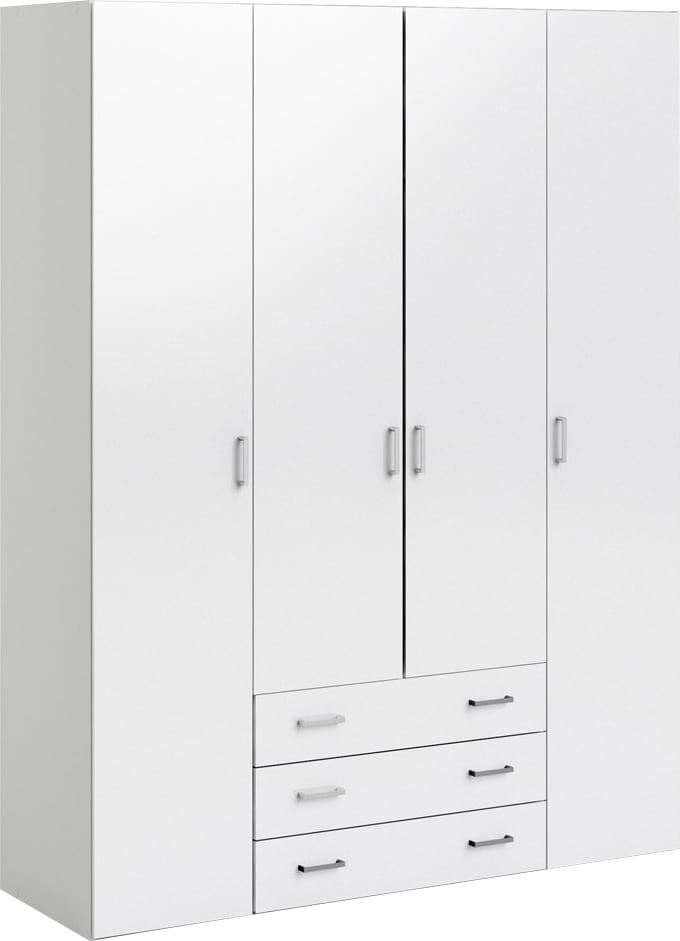 Home affaire Kleiderschrank, Mit viel Stauraum, graue Stangengriffe, Gr. ca günstig online kaufen