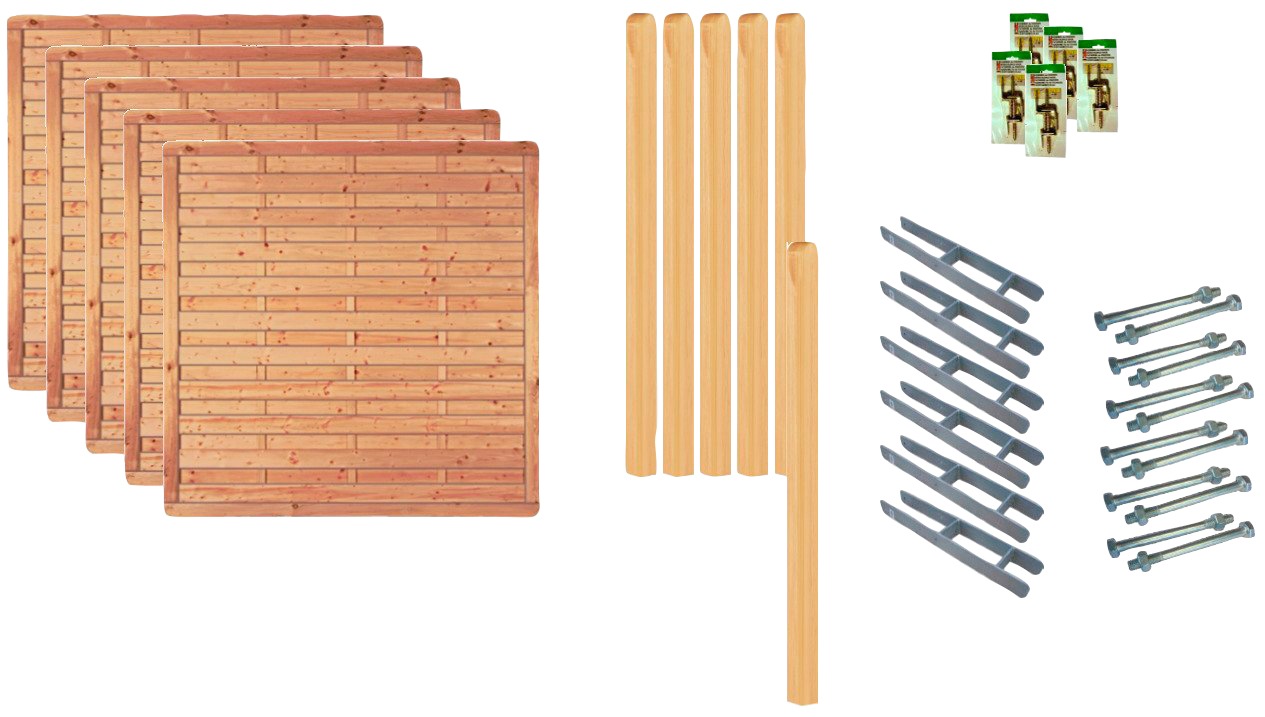 Tetzner & Jentzsch Dichtzaun »Atlanta 3« 5 Elemente, LxH: 954x180 cm günstig online kaufen