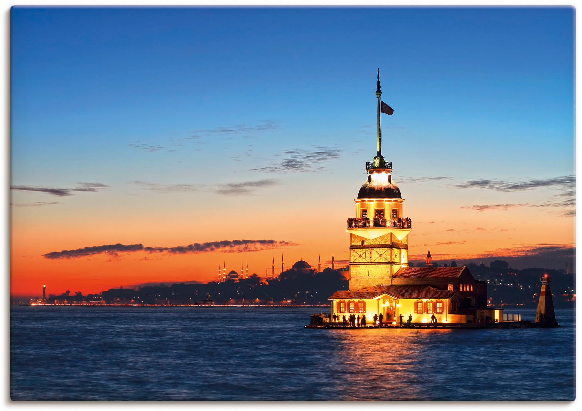 Artland Wandbild »Istanbul Leanderturm« Gebäude 1 Stk. tlg. als Leinwandbil günstig online kaufen
