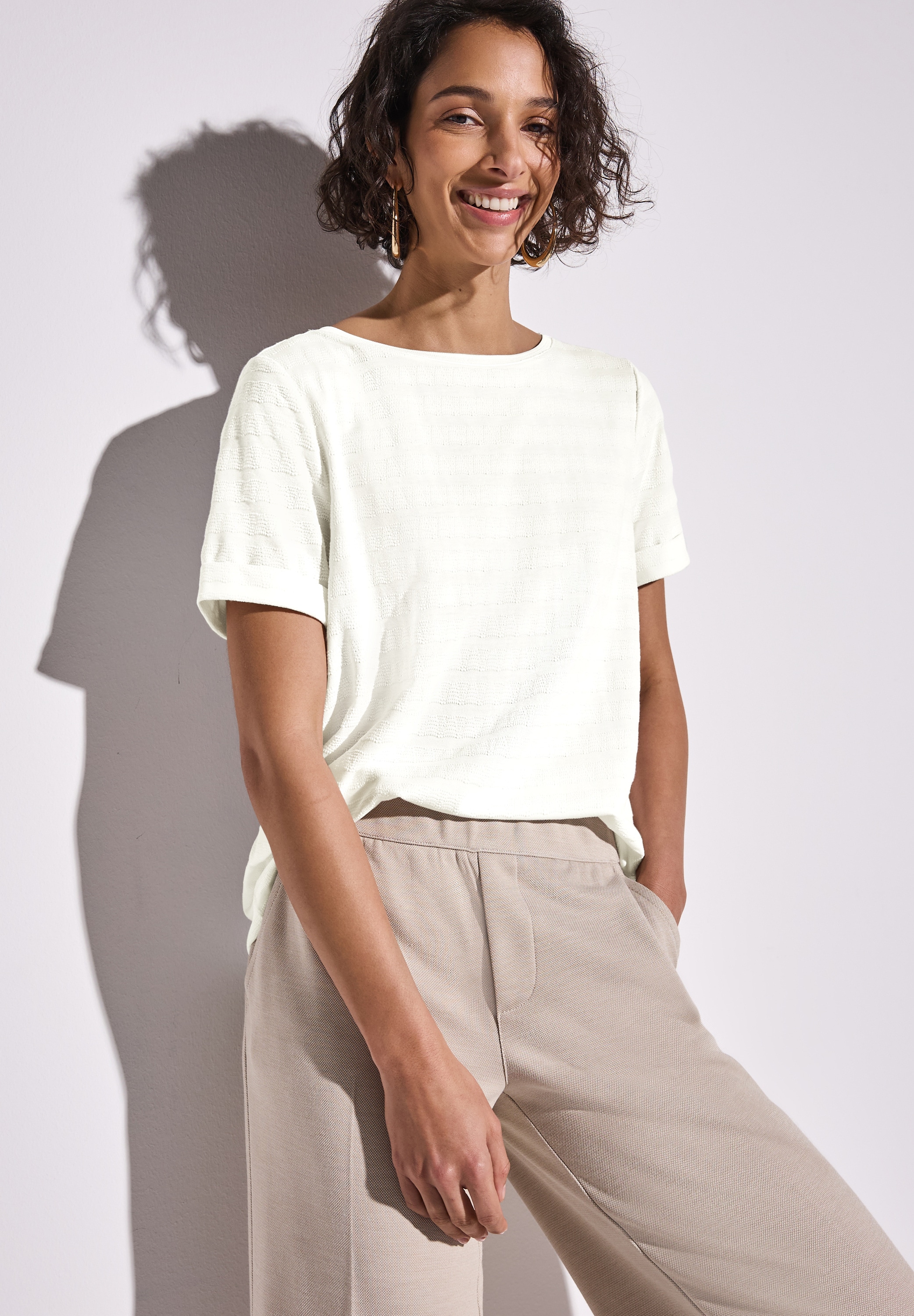 STREET ONE T-Shirt, mit Struktur Muster