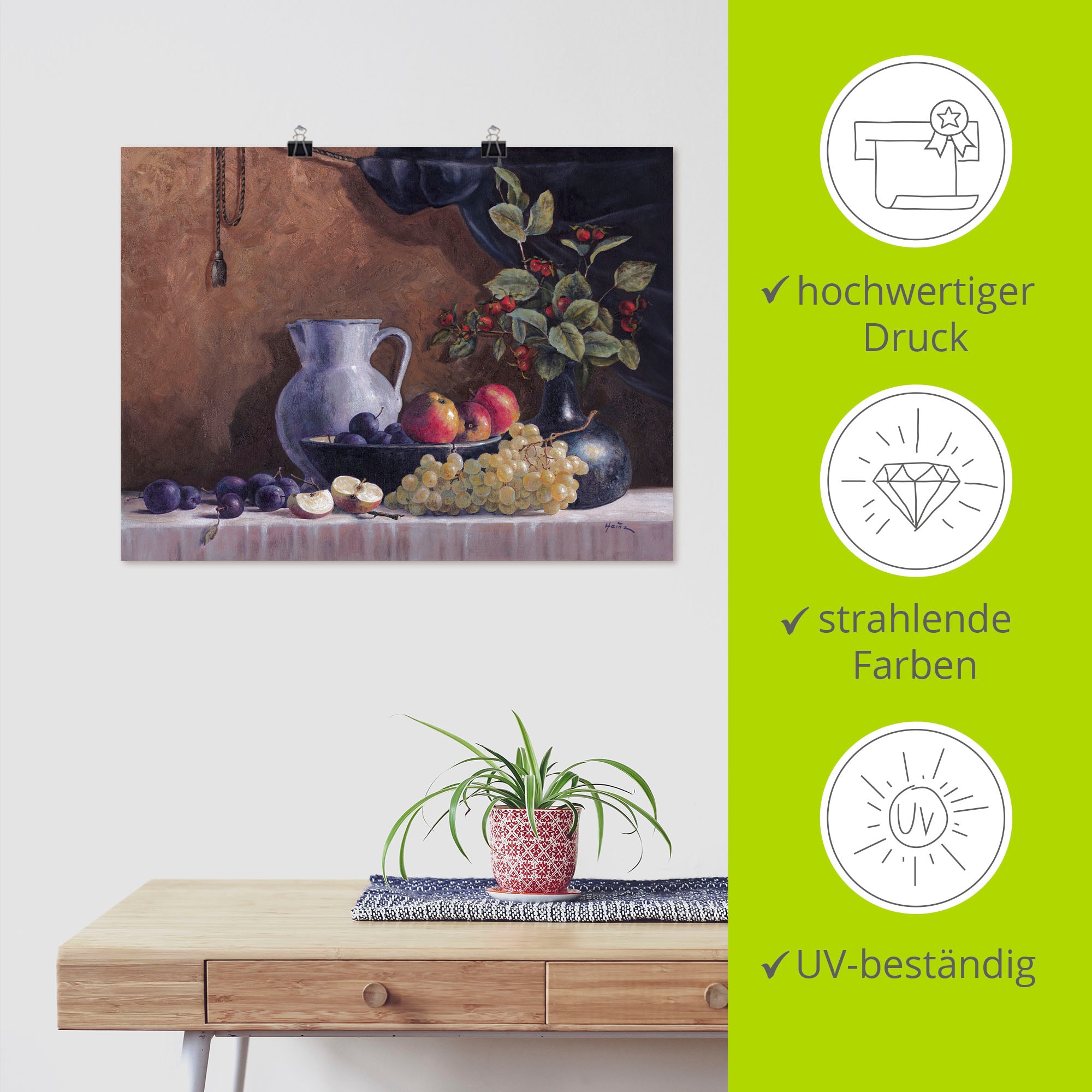 Artland Poster »Stillleben« Arrangements 1 Stk. tlg. als Leinwandbild, Poster in verschied. Größen