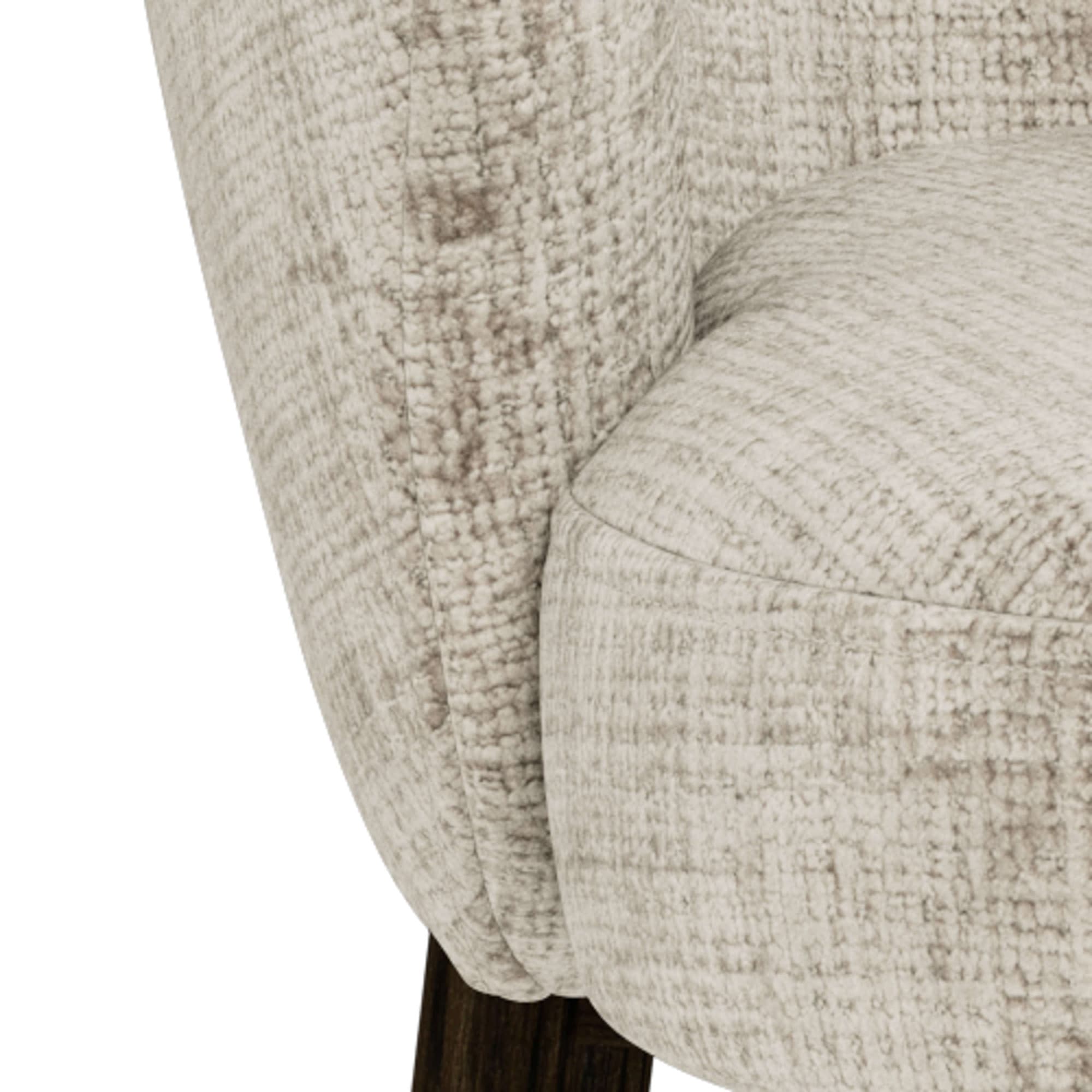 ACTONA GROUP Esszimmerstuhl »Polsterstuhl« (Set) 2 Stk.Stuhl, beiger Stoff, Armlehnen, Polsterung, runde Eichenbeine, FSC™