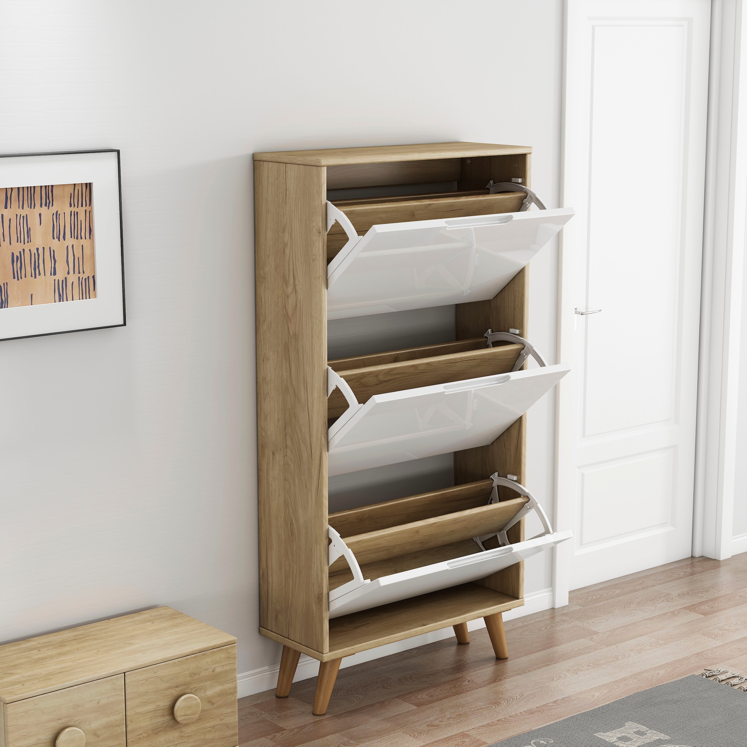 OTTO home Schuhschrank »Lund« FSC-zertifiziertem Holz, ABS-Kanten, Breite 62 cm