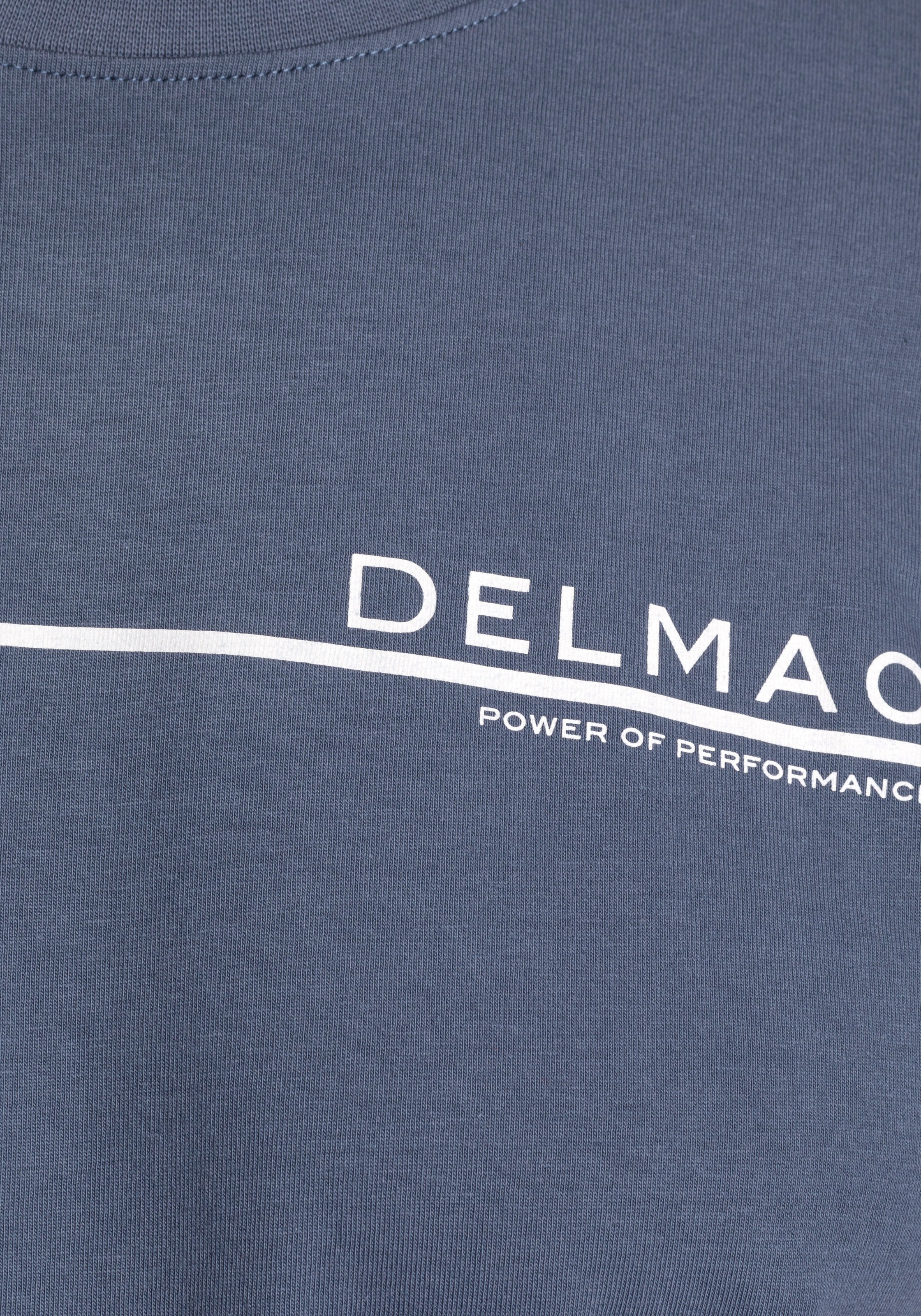 DELMAO T-Shirt, Kurzarm, mit coolem Print, Rundhalsausschnitt, aus 100% Baumwolle