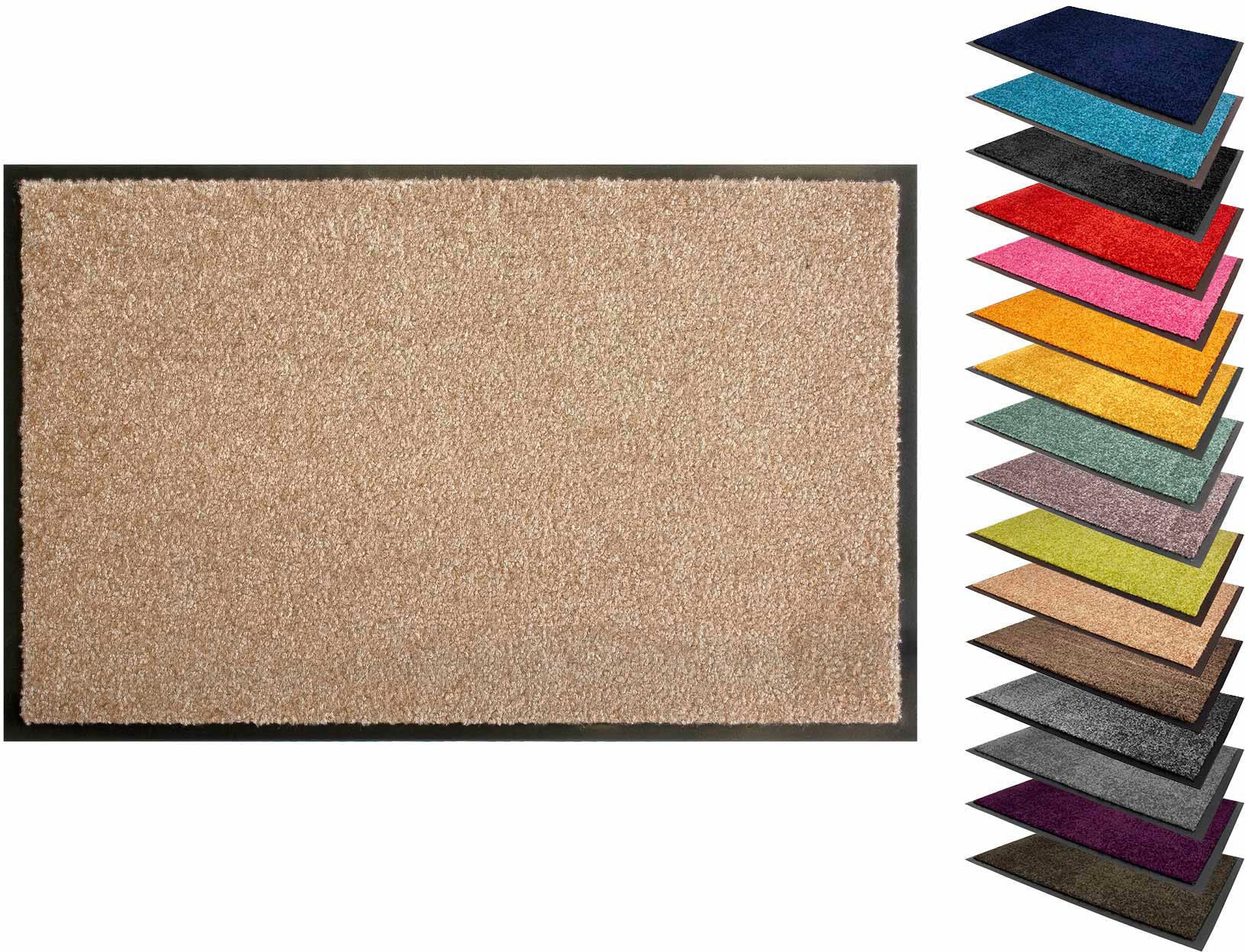Primaflor-Ideen in Textil Fußmatte »Schmutzfangmatte CLEAN PRO, Made in Belgium«, rechteckig, 8 mm Höhe, Uni-Farben, UV-beständig, strapazierfähig, waschbar