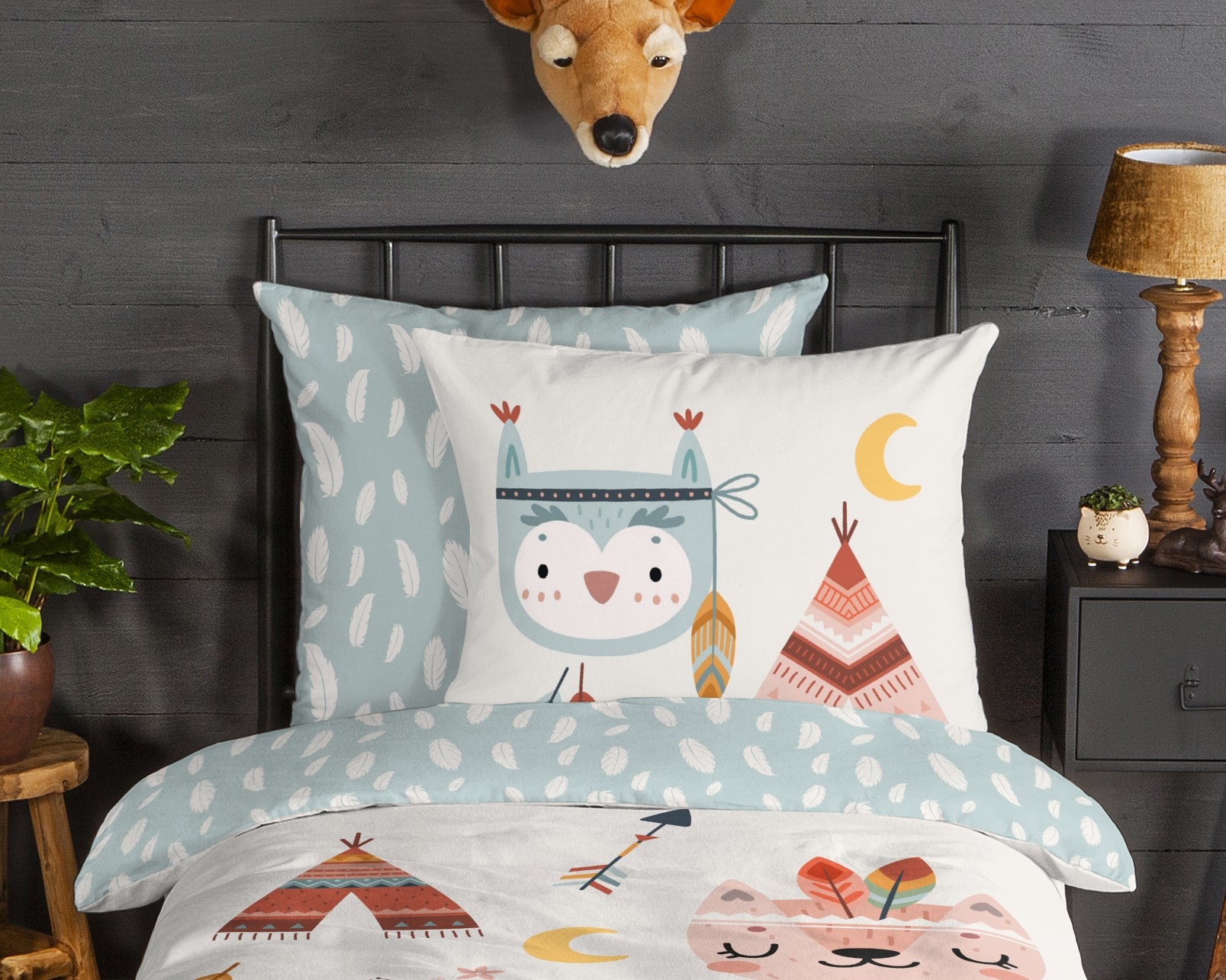 good morning Kinderbettwäsche »Dreamy«, Flanell, Biber, 135x200, Warm, Reißverschluss, Wende, Kind, Boho