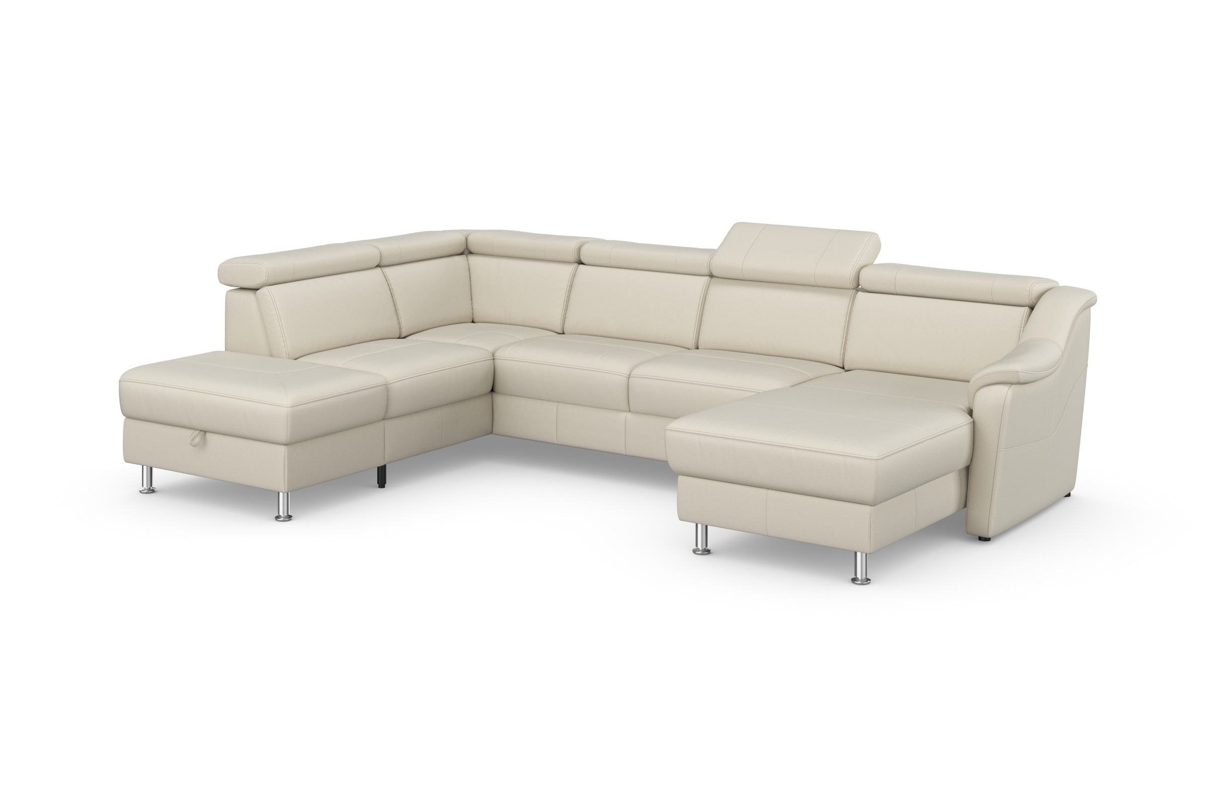 sit&more Wohnlandschaft »Freetown U-Form«, Kopfteilverstellung und Federkern, wahlweise mit Bettfunktion