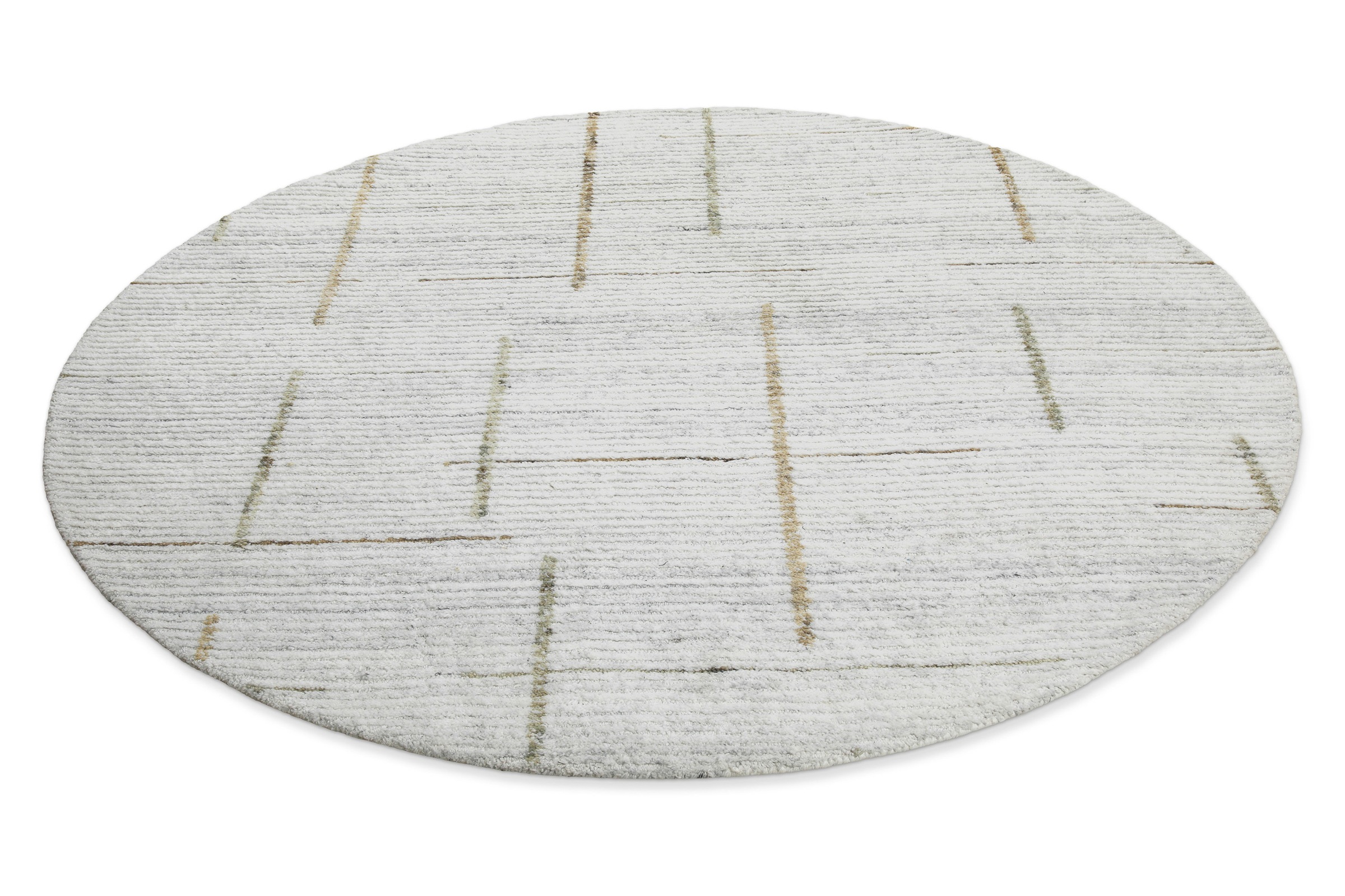Wecon home Teppich »Hamptons TWENTYTWO«, rund, 10 mm Höhe, Fasermix, Kurzflor, Wohnzimmer, elegant, geometrisches Muster