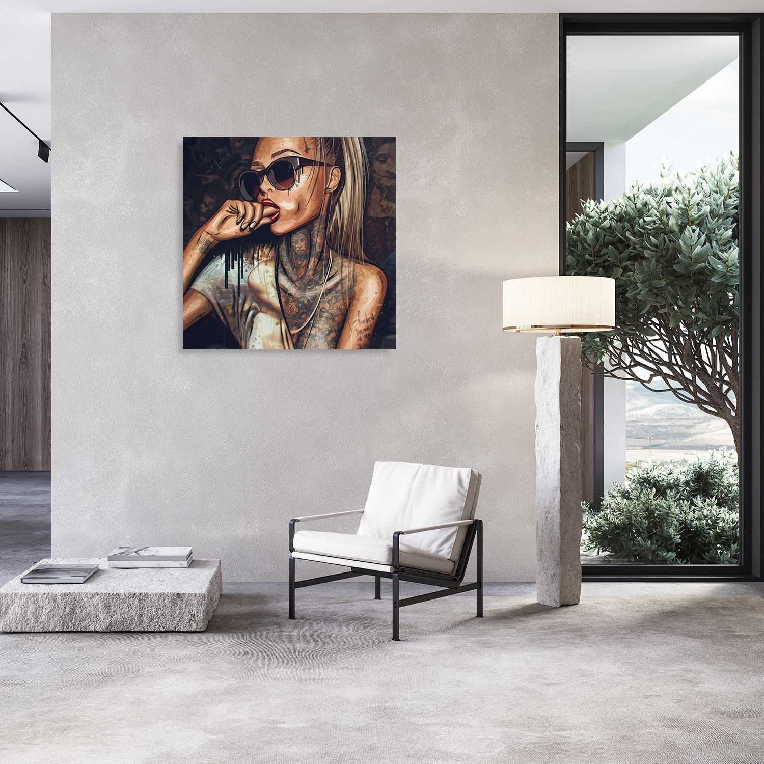 Affengeilebilder Leinwandbild »Sexy Tattoo Girl auf Keilrahmen gespannt« 1 Stk. tlg. Kunstdruck Wandbild Bild in verschiedenen Formaten