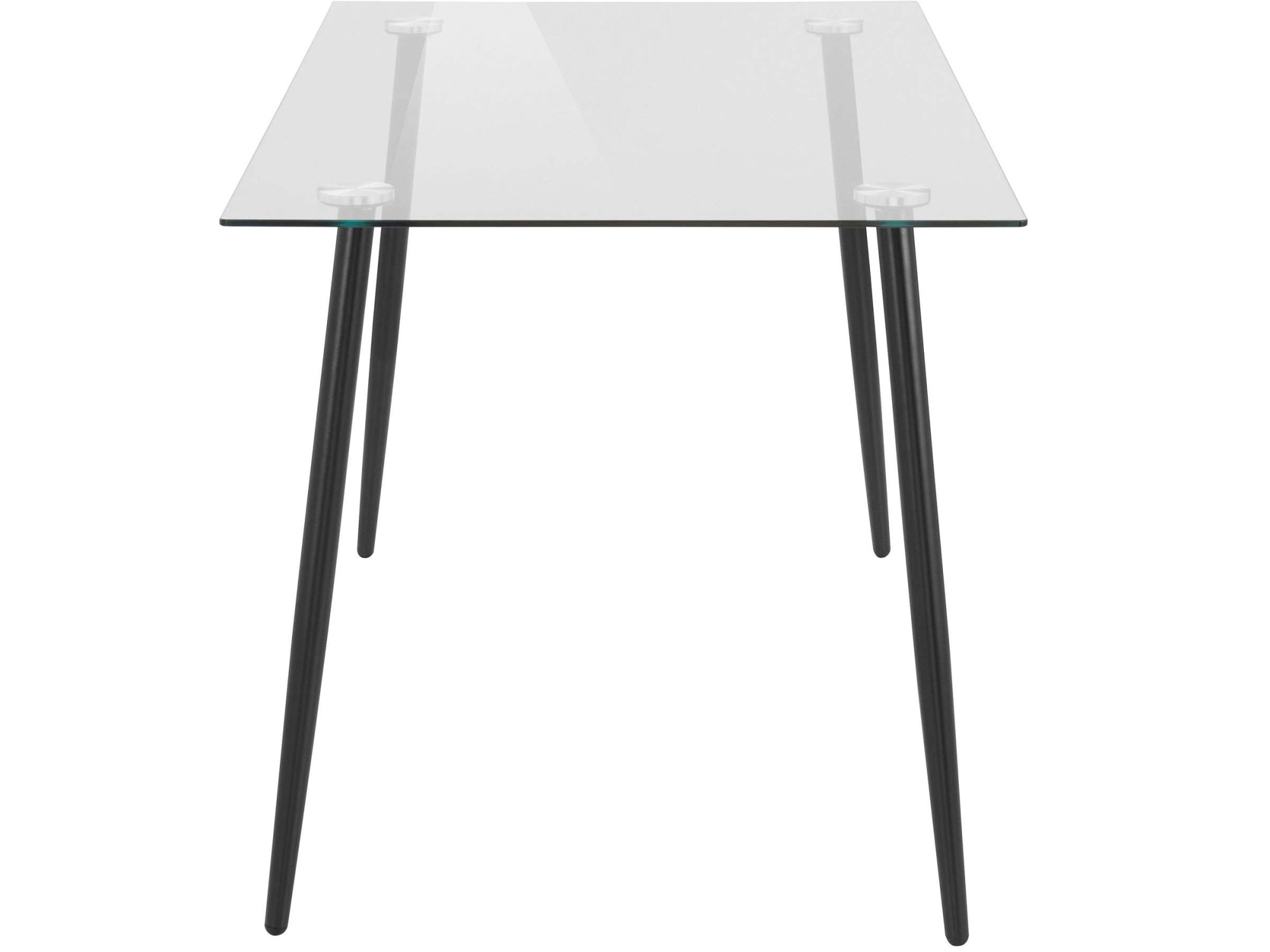 INOSIGN Essgruppe »Danny-Malio«, (Set, 5 tlg., Set 140 cm), Glastisch 140x80 cm mit 4 Stühlen (Veloursstoff), Gestell aus Metall