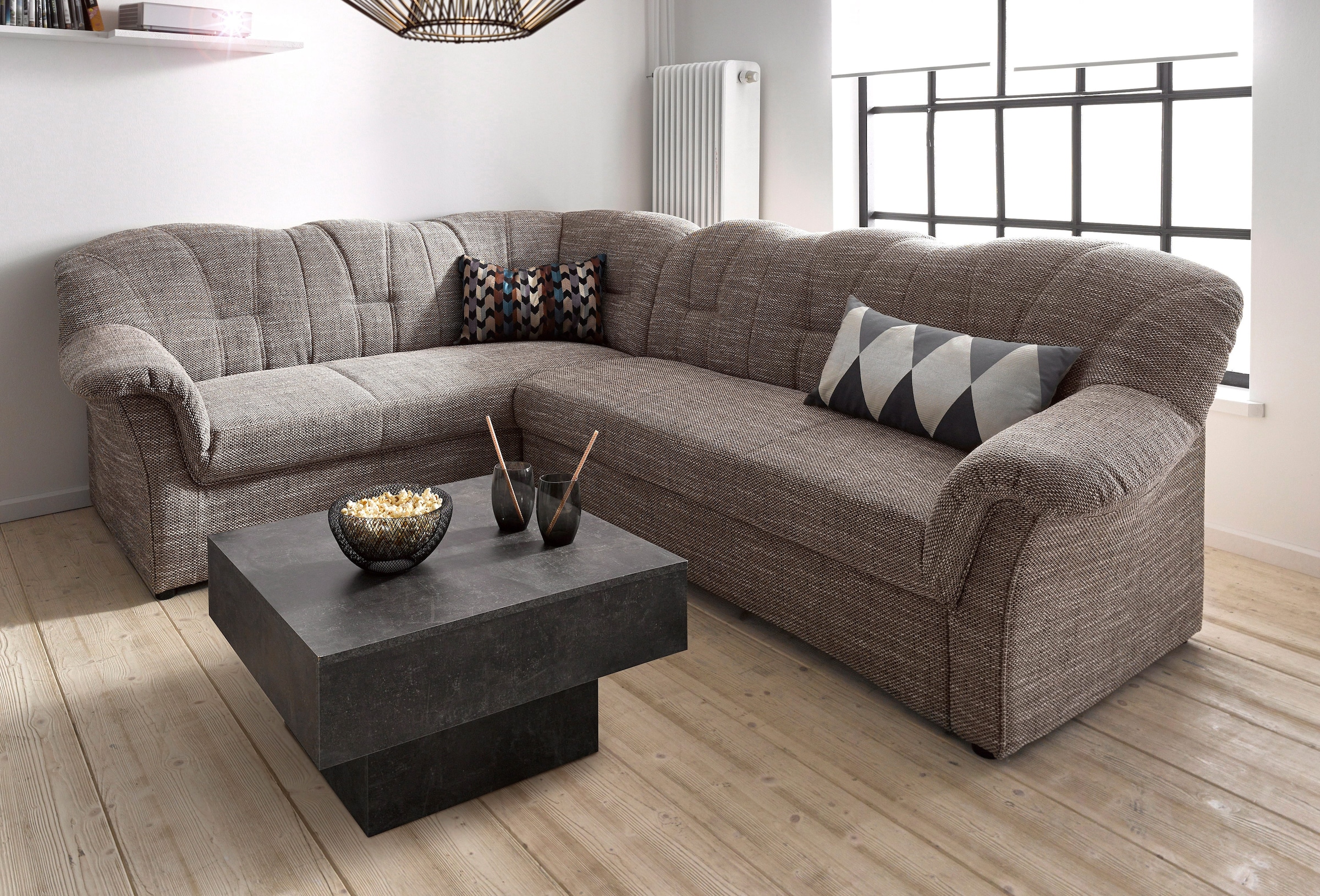 DOMO collection Ecksofa "Papenburg B/T/H: 242/190/84 cm L-Form", wahlweise günstig online kaufen