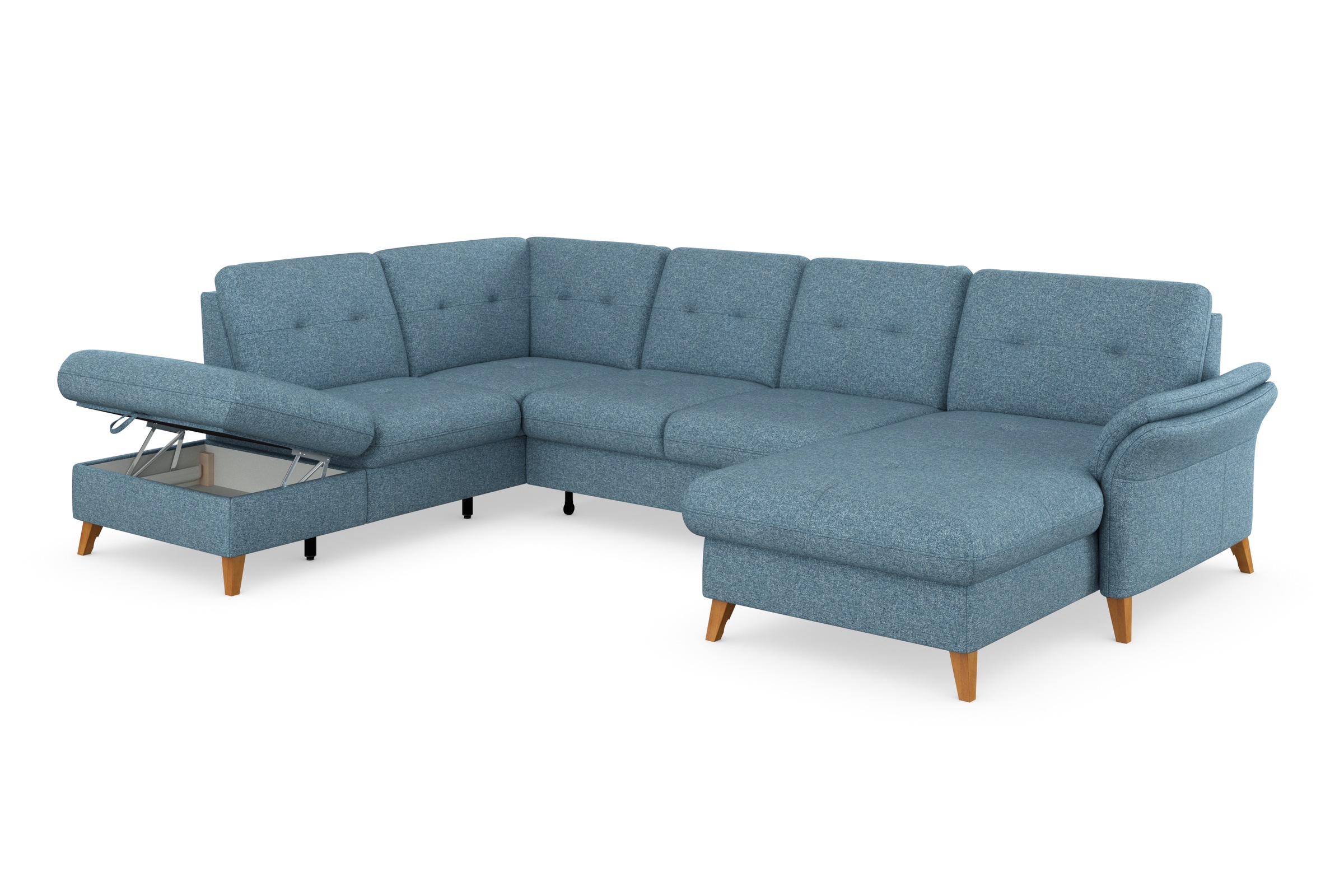 sit&more Wohnlandschaft »Göteborg«, inkl. Sitztiefenverstellung, wahlweise mit Bettfunktion & Bettkasten