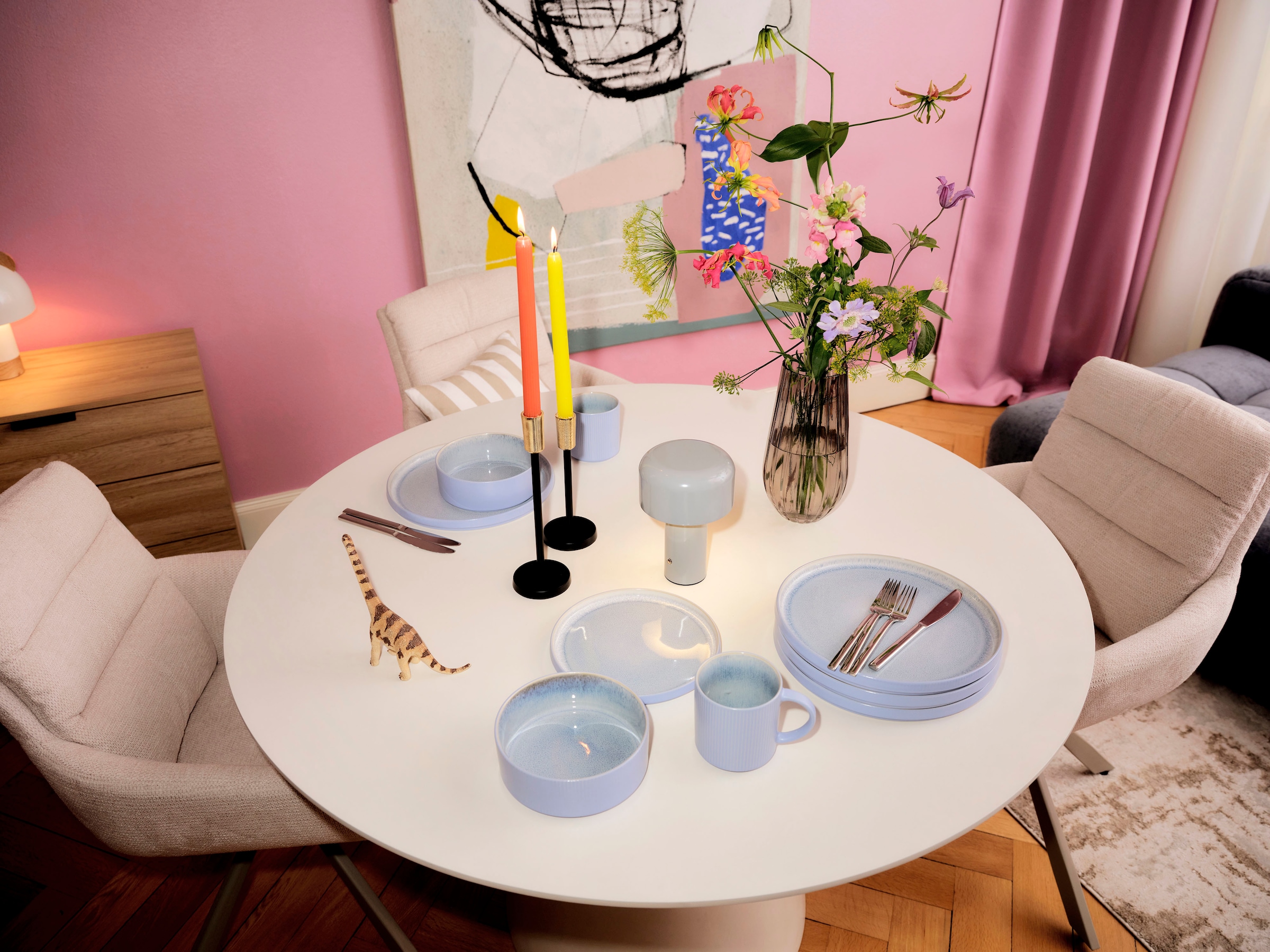 OTTO home Esstisch »Josselin« Zement-Optik, organischem Gestell und hochwertigen Materialien