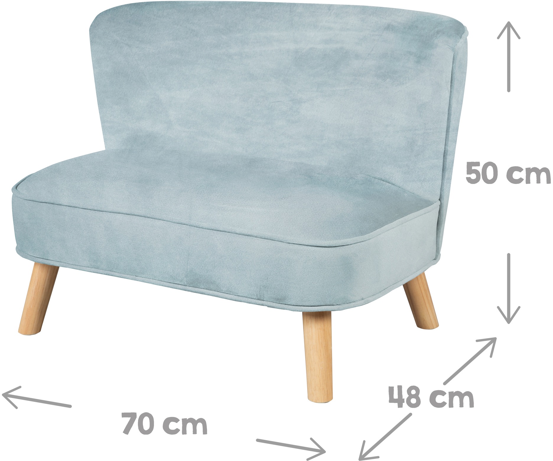 roba® Kindersitzgruppe »Lil Sofa«, (Set, 3 tlg.), bestehend aus Kindersofa, Kinderhocker und Dekokissen in Sternform