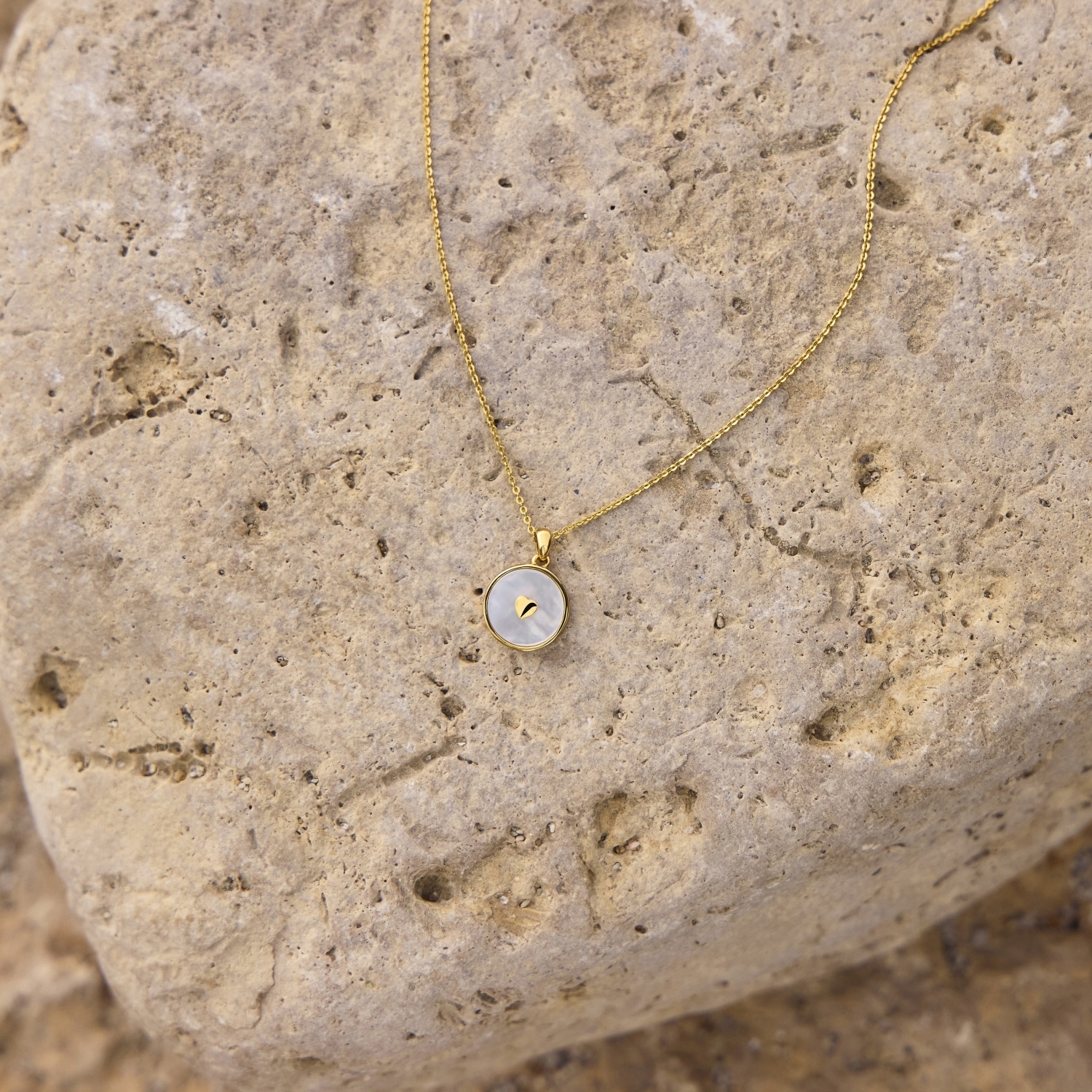 Amor Kette mit Anhänger »Herz« mit Perlmutt