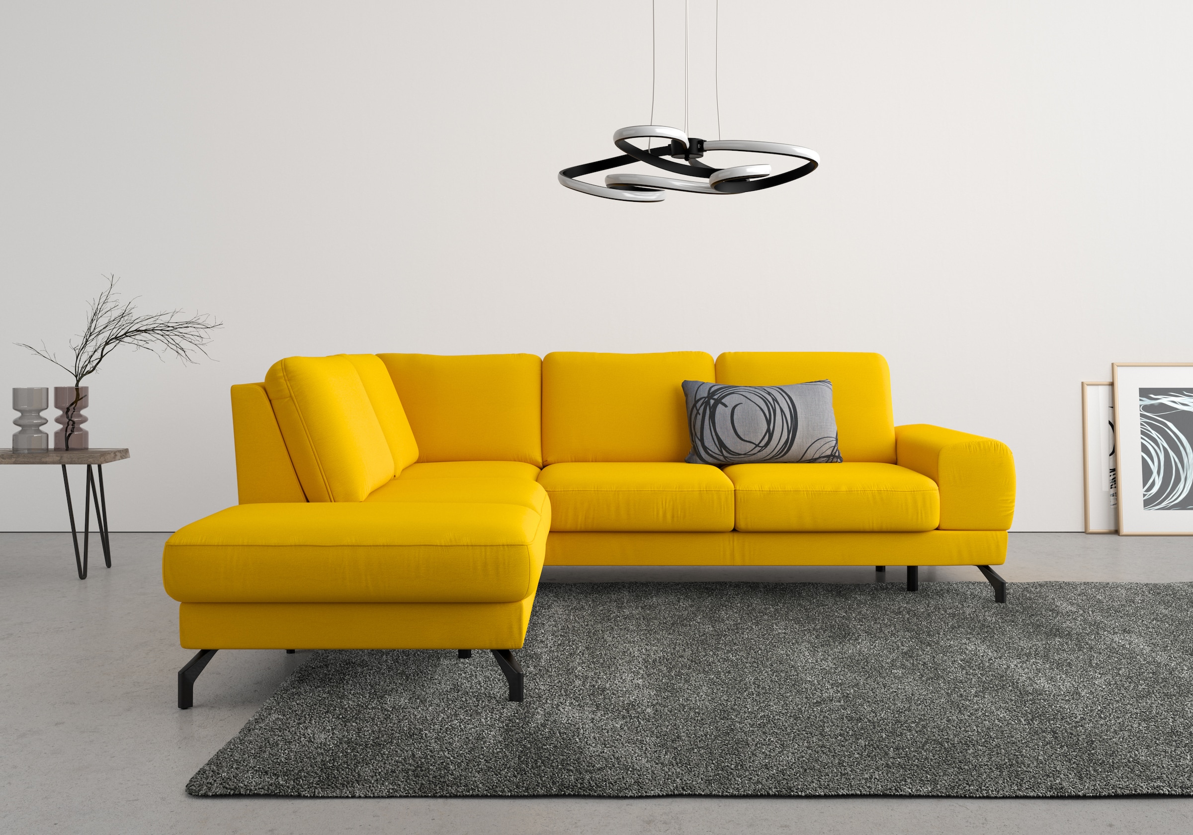 sit&more Ecksofa »Cinturo L-Form«, inklusive Sitztiefenverstellung und Federkern, Sitzhöhe 45 cm