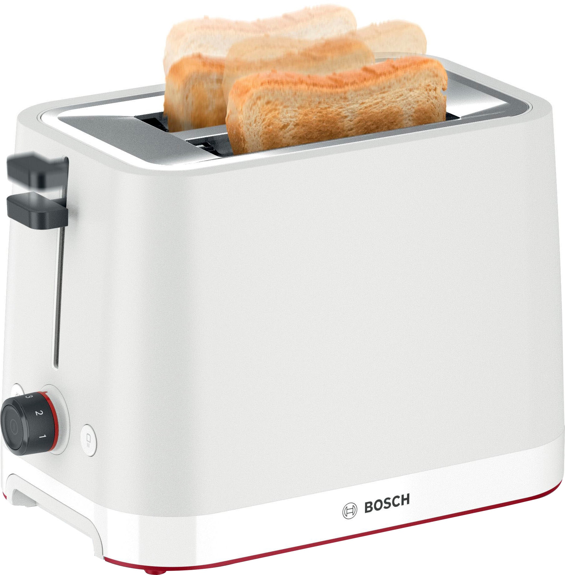 BOSCH Toaster »MyMoment TAT3M121«, 2 Schlitze, für 2 Scheiben, 950 W, entnehmbarer Brötchenaufsatz, Auftaufunktion, Brotzentrierung, AutoOff