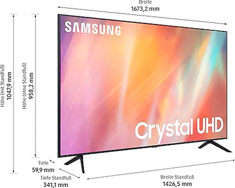 Samsung LED-Fernseher »GU75AU7199U«, 189 cm/75 Zoll, 4K Ultra HD, Smart-TV, HDR,Crystal Prozessor 4K,Q-Symphony,Contrast Enhancer