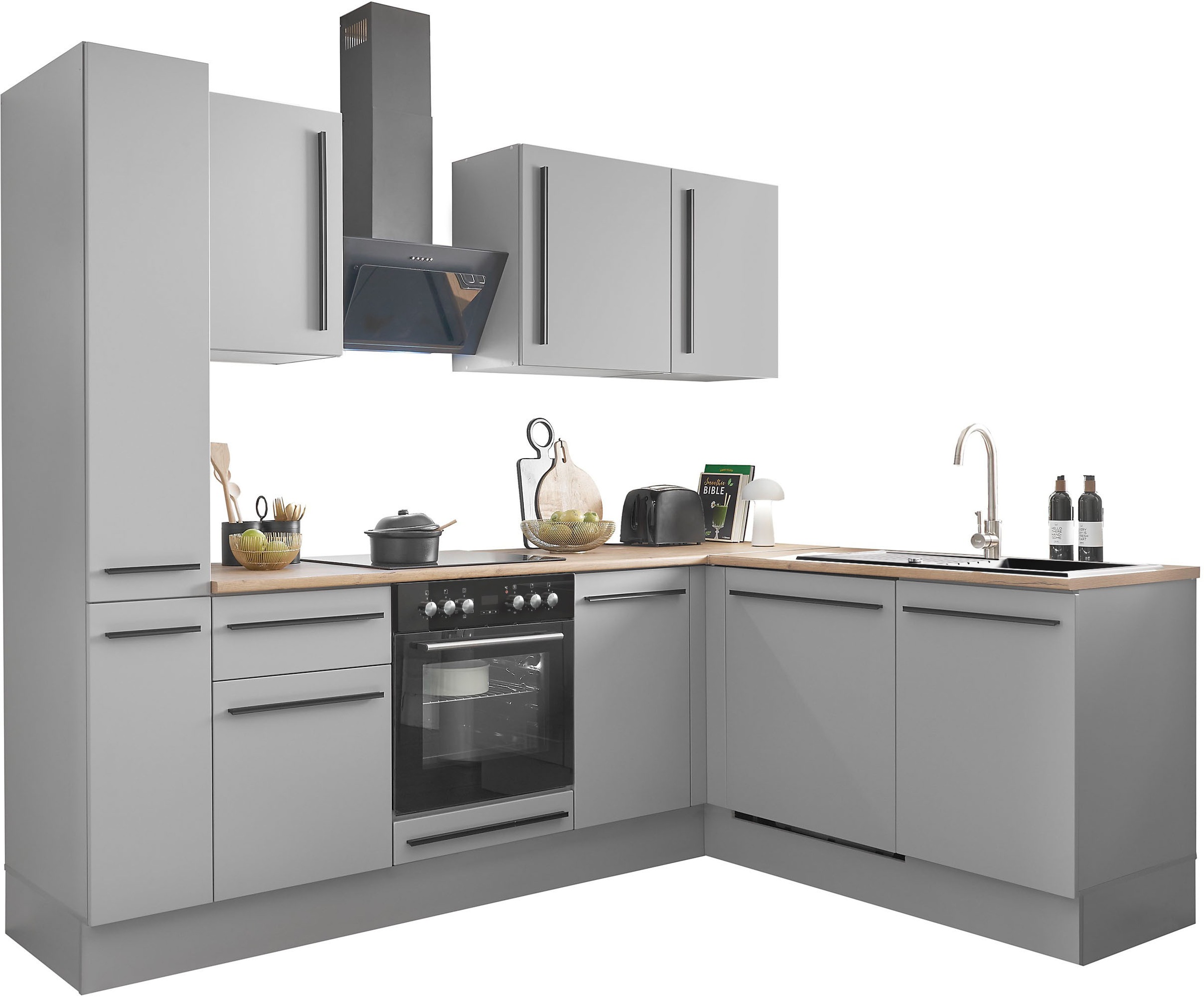 BASIC by Balculina Winkelküche »Denver, Küche BxHxT 250/115 x 211 x 60«, Br günstig online kaufen