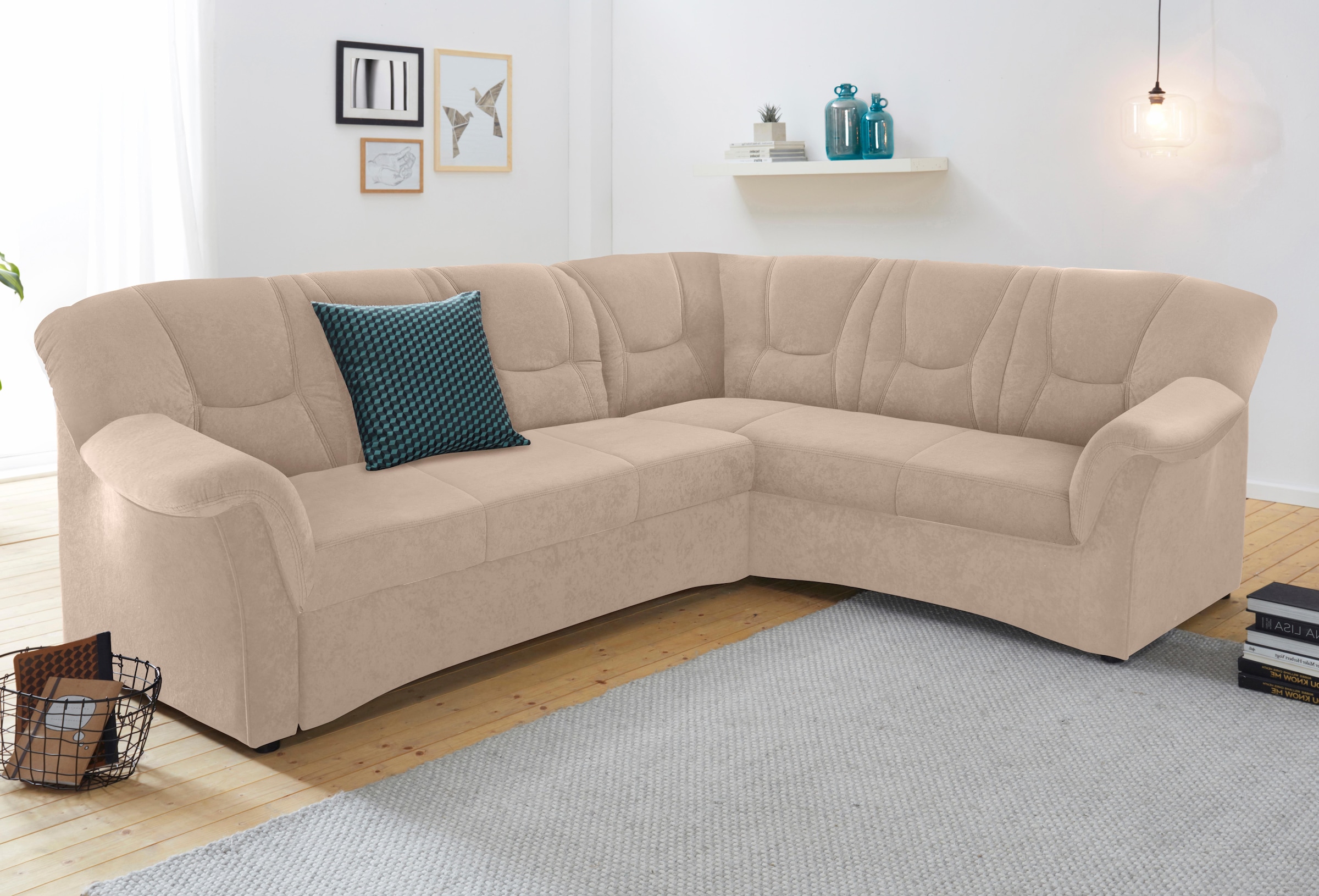 DOMO collection Ecksofa "Sarafina L-Form", wahlweise mit Bettfunktion, opti günstig online kaufen