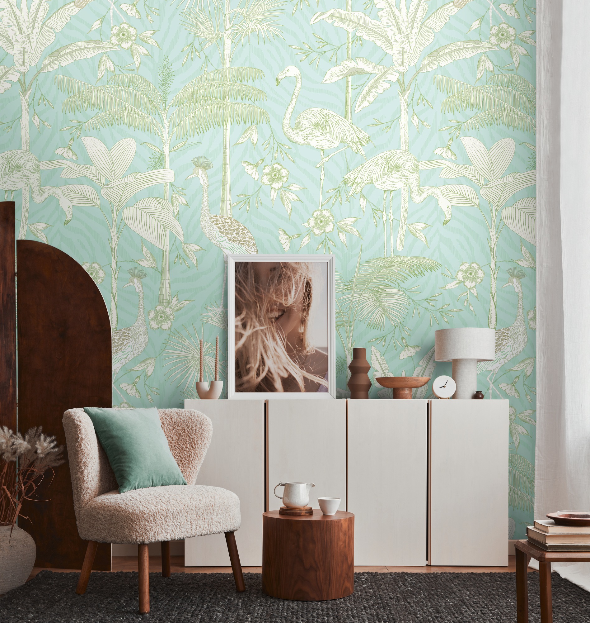 living walls Fototapete »Palmen Tapete«, matt, Tiertapete Fototapete Floral günstig online kaufen