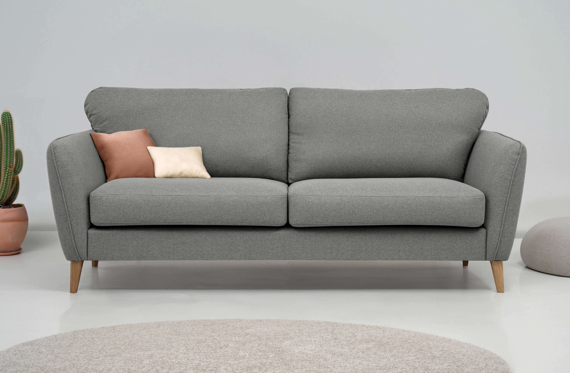 Home affaire 3-Sitzer »MARSEILLE 3er Sofa 206 cm, Cord, Flachgewebe, Strukt günstig online kaufen