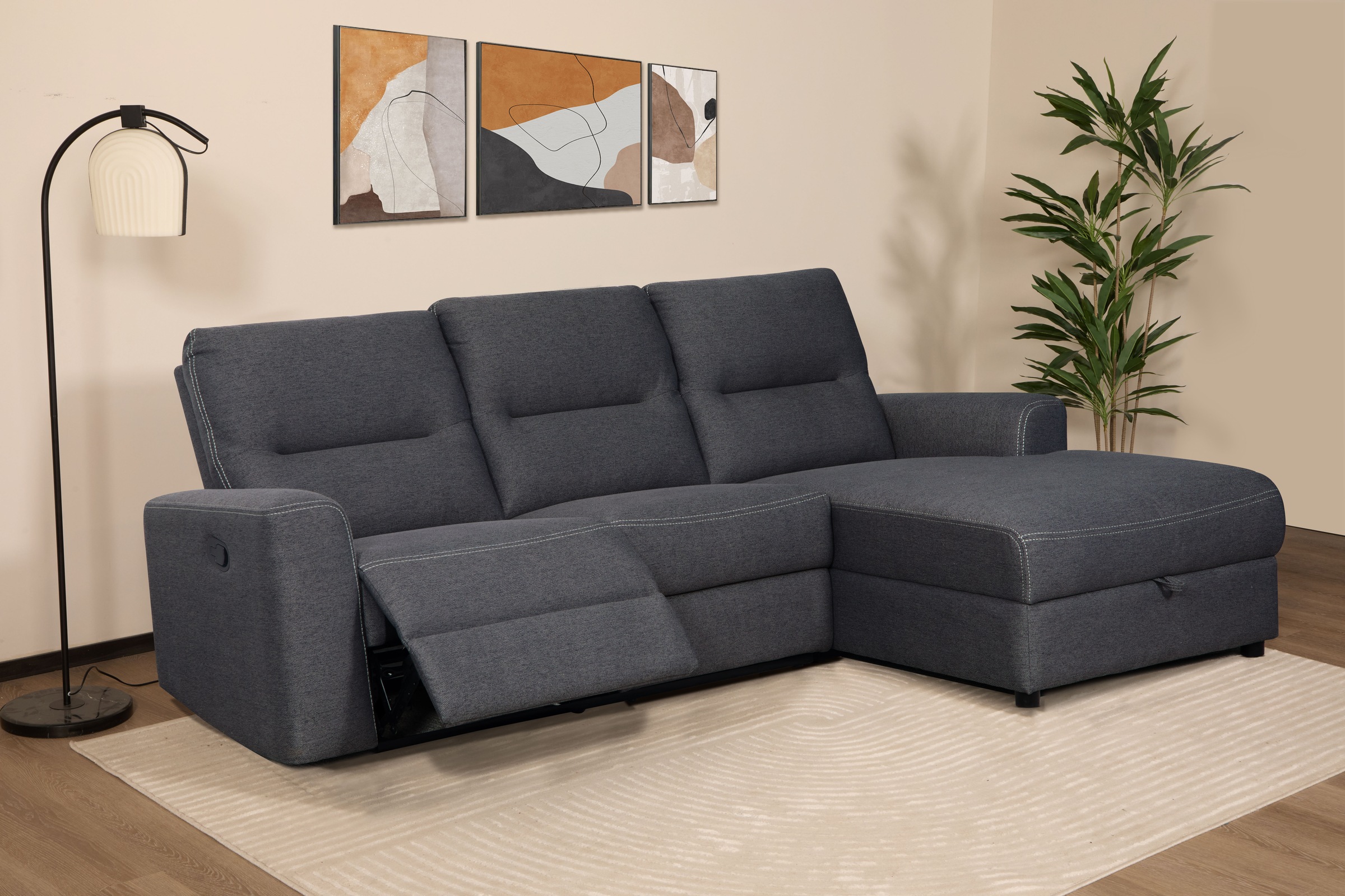 Home affaire Ecksofa »VENOIR, L-Form, 250 cm, manuelle u. elektrische Funkt günstig online kaufen